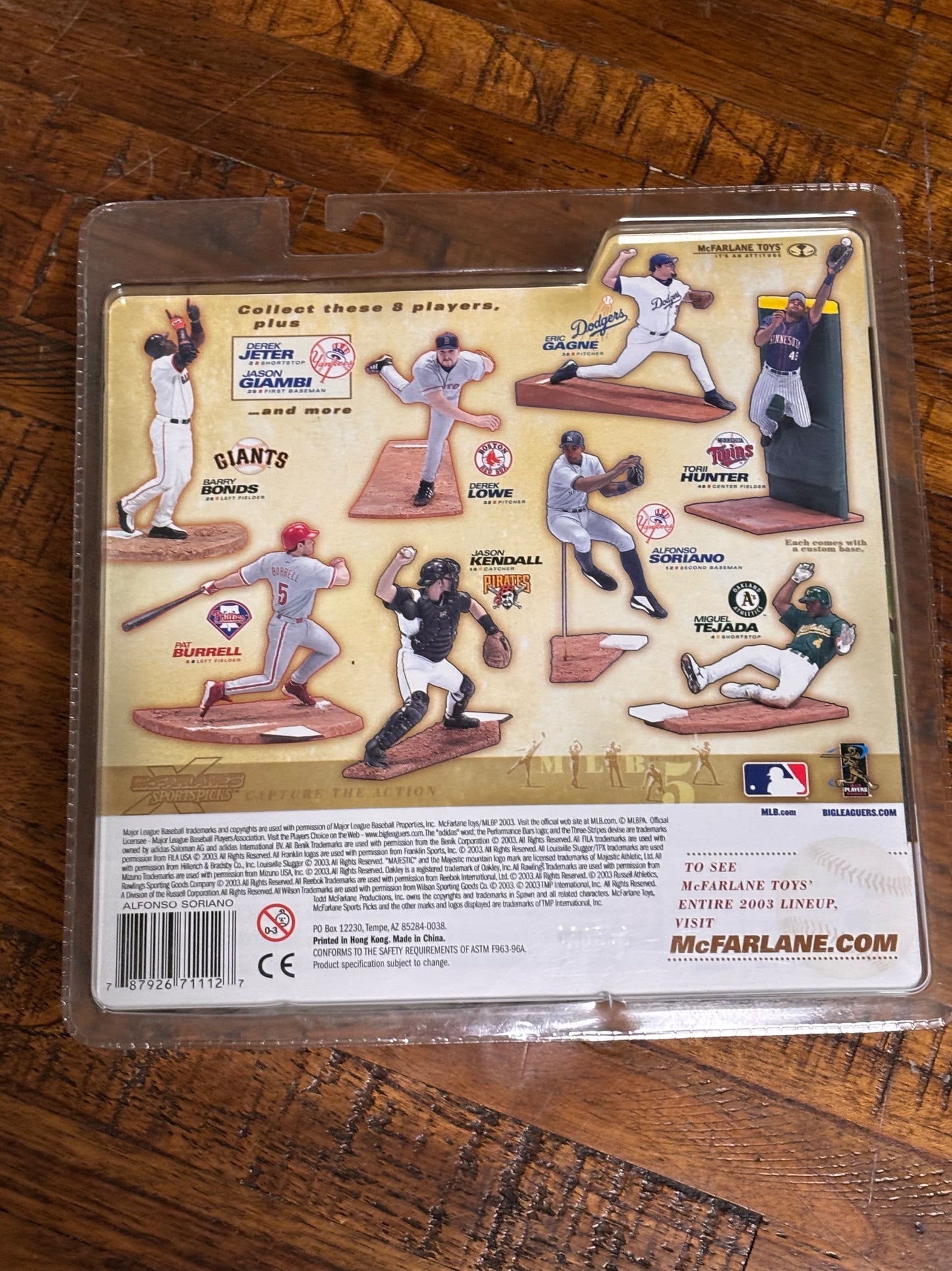 McFarlane Sports Pick MLB Baseball New York Yankees NYY Action Figure Series 5 2003 Alfonso Soriano Grey Gray Jersey New