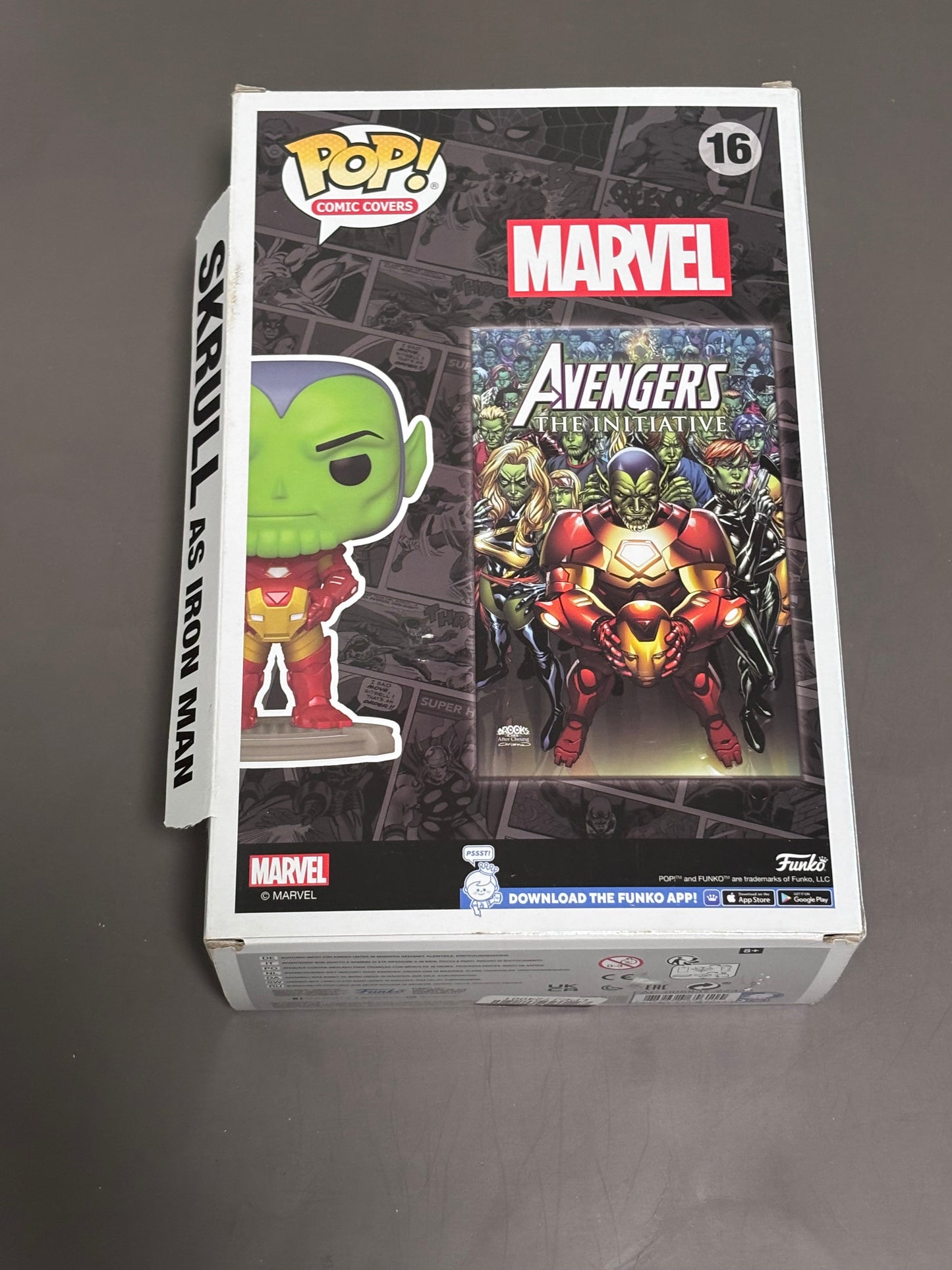 NEW Funko Pop! Comic Book Cover hard case: Marvel - Skrull As Iron Man #16