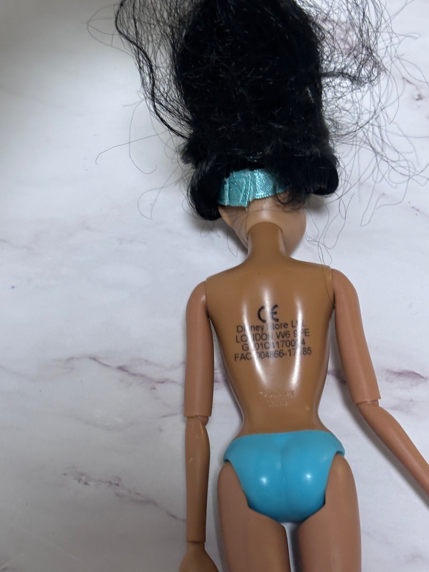 Disney Store London Aladdin Princess Jasmine Articulated Barbie Doll Nude 12”