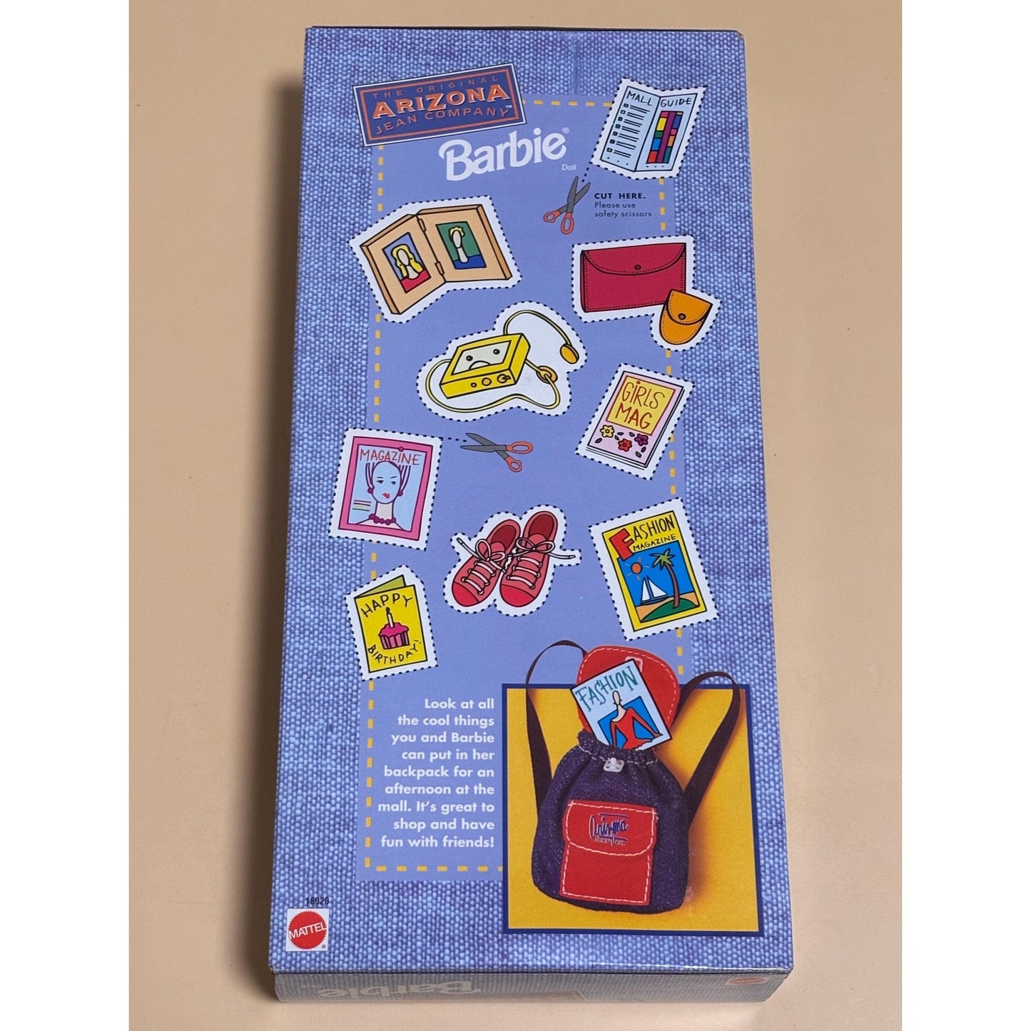 Barbie The Original Arizona Jean Company 1997 Mattel 18020 NRFB Denim Backpack