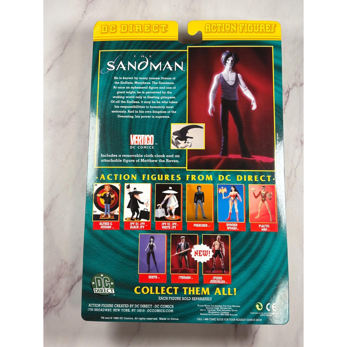 DC Direct Vertigo DC Comics "The Sandman" Action Figure New Vintage 1999
