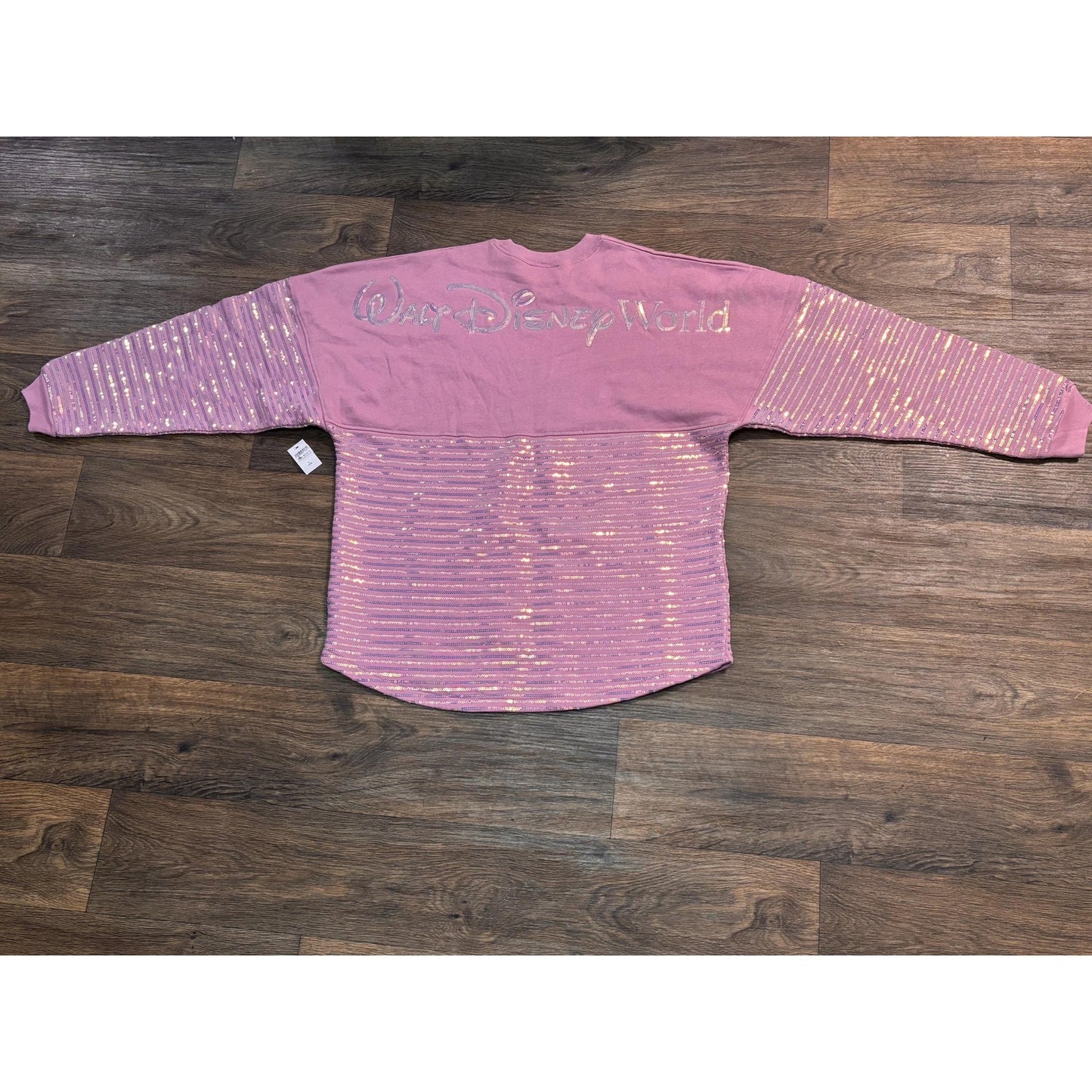 Disney Parks WDW 50th Anniversary Pink Iridescent Sequin Spirit Jersey L Adult