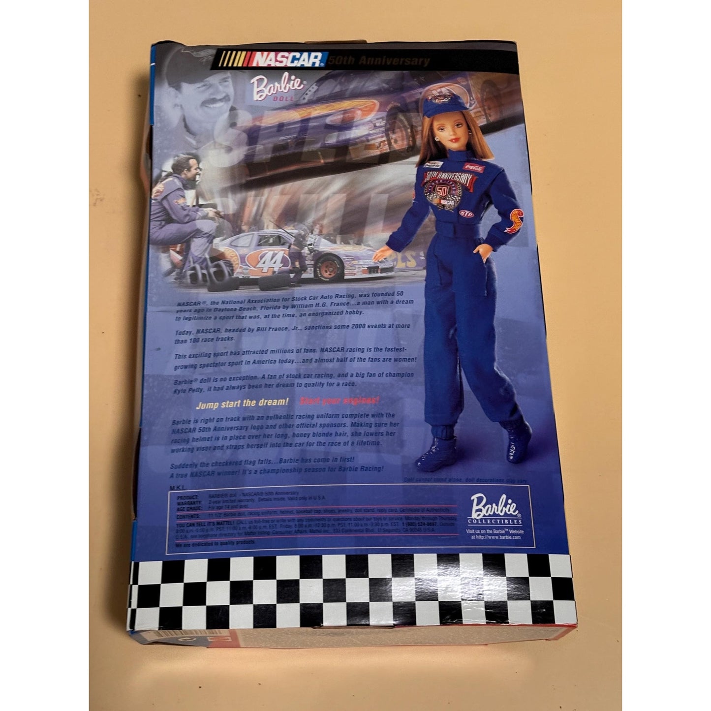 Barbie Nascar Doll 50th Anniversary Collector Edition 1948-1998 Mattel