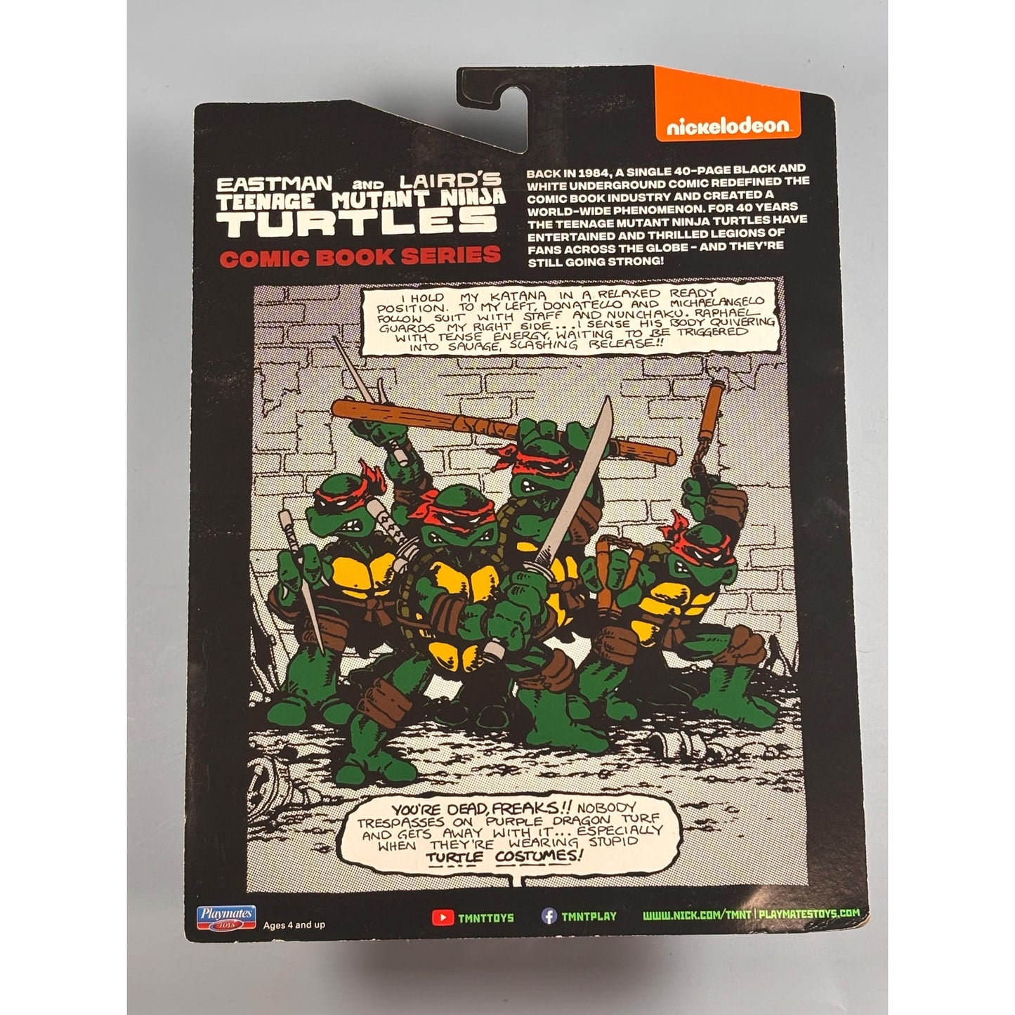 Playmates Eastman & Laird's TMNT 1984 Comic book series Raphael 40th Ann 5”