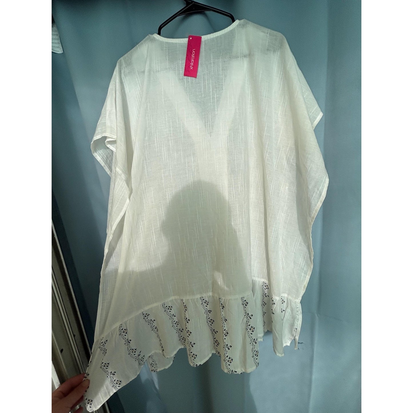 Xhilaration Drop Waist Swimsuit Cover Up Dress White XL New