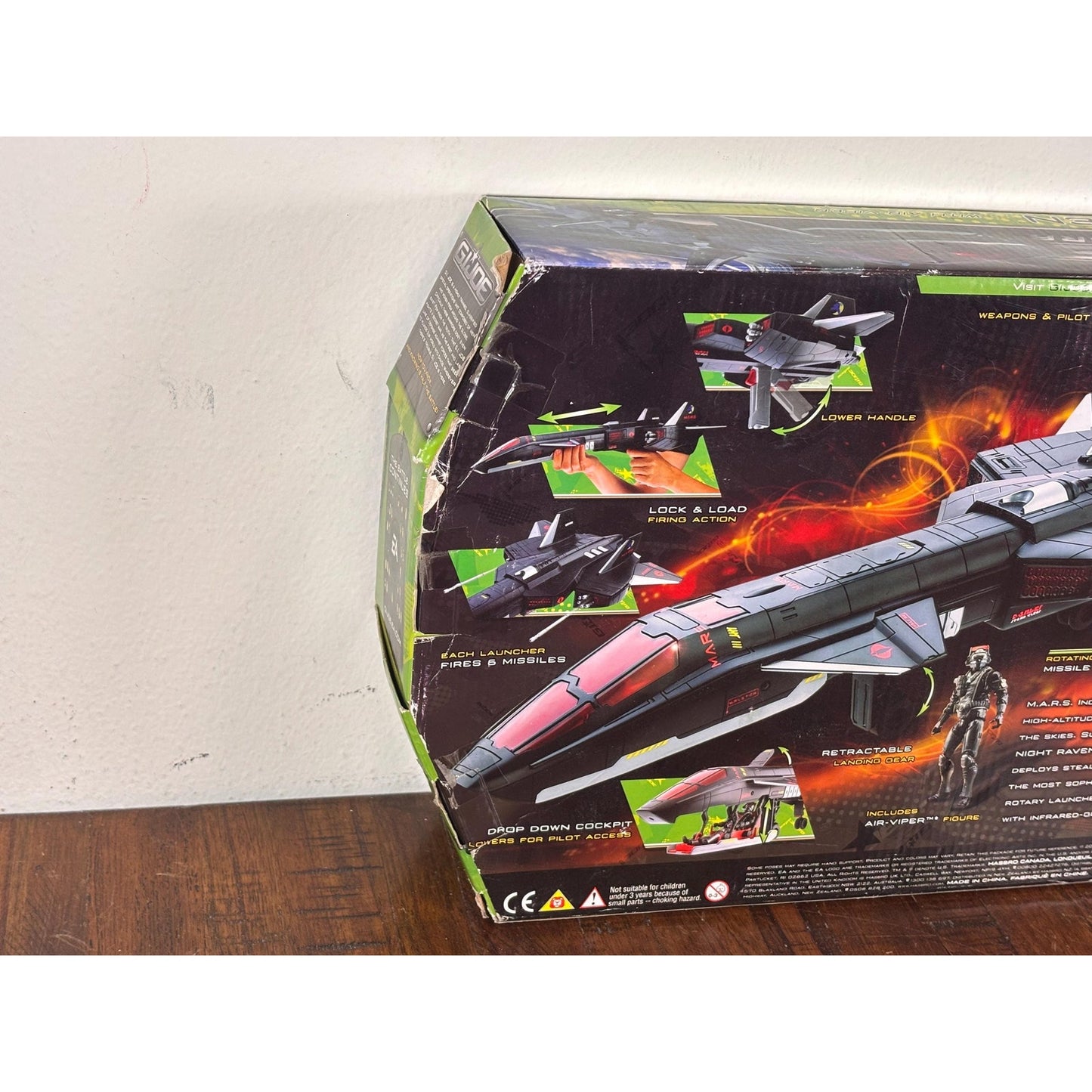 Hasbro 2009 GI Joe Rise of Cobra Night Raven with Air-Viper 3.75" Figure Sealed