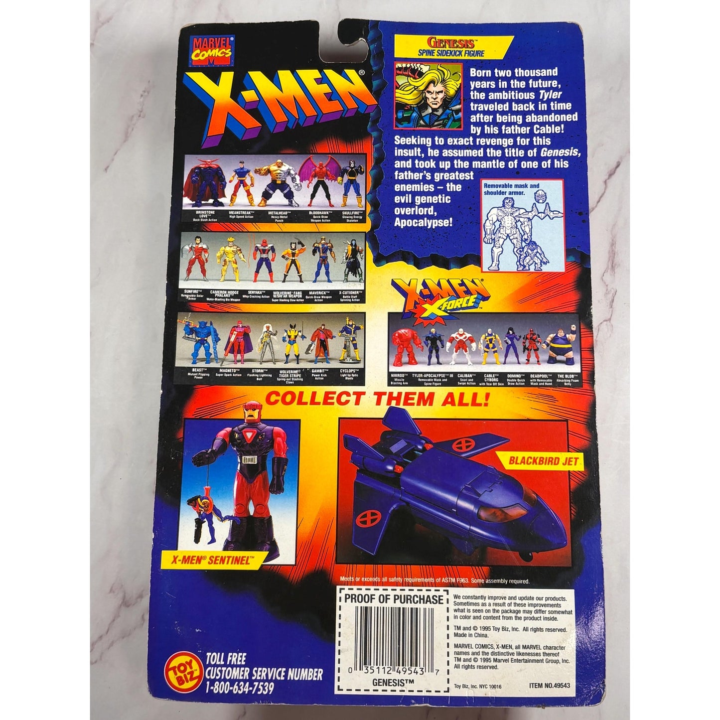 Marvel X-Men X-Force Genesis Spine Sidekick Figure Vintage ToyBiz NIB 1995