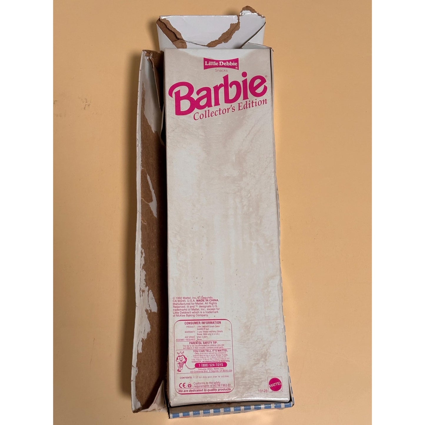 1992 Little Debbie Barbie Doll Collector's Edition #10123. 1st First in Series