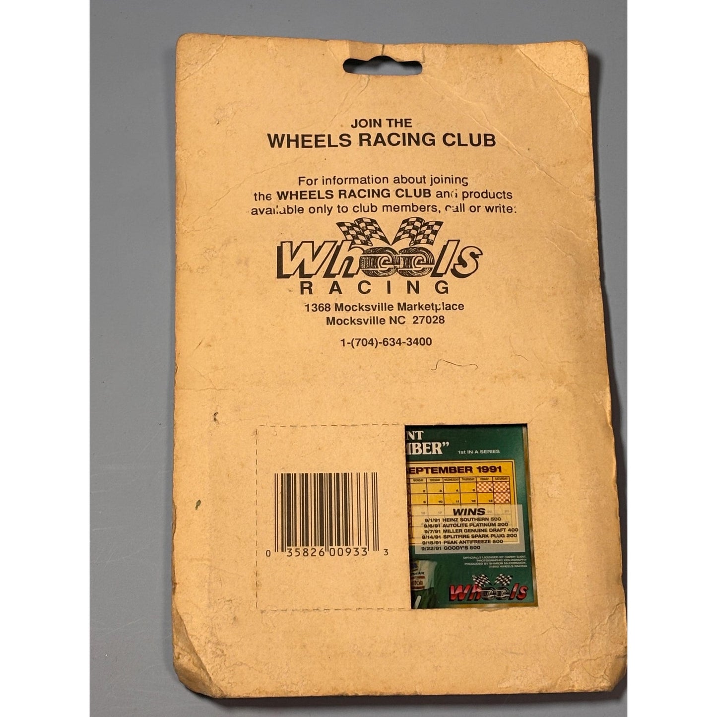 Wheels Racing Harry Gant Hologram with Snap-it Deluxe Card Holder