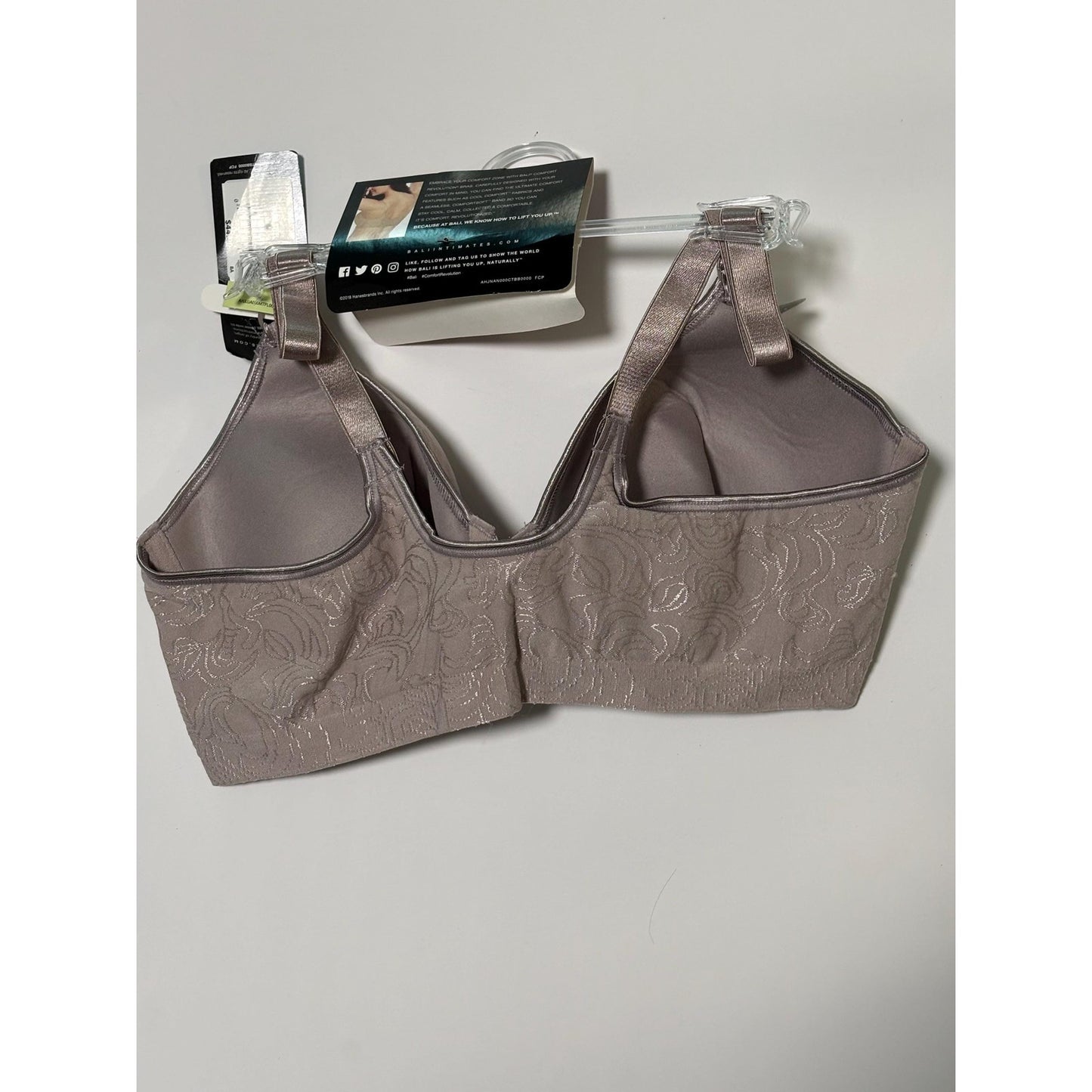 Bali bra Front Closure 38B underwire style 3P66 Comfort warm steel NWT