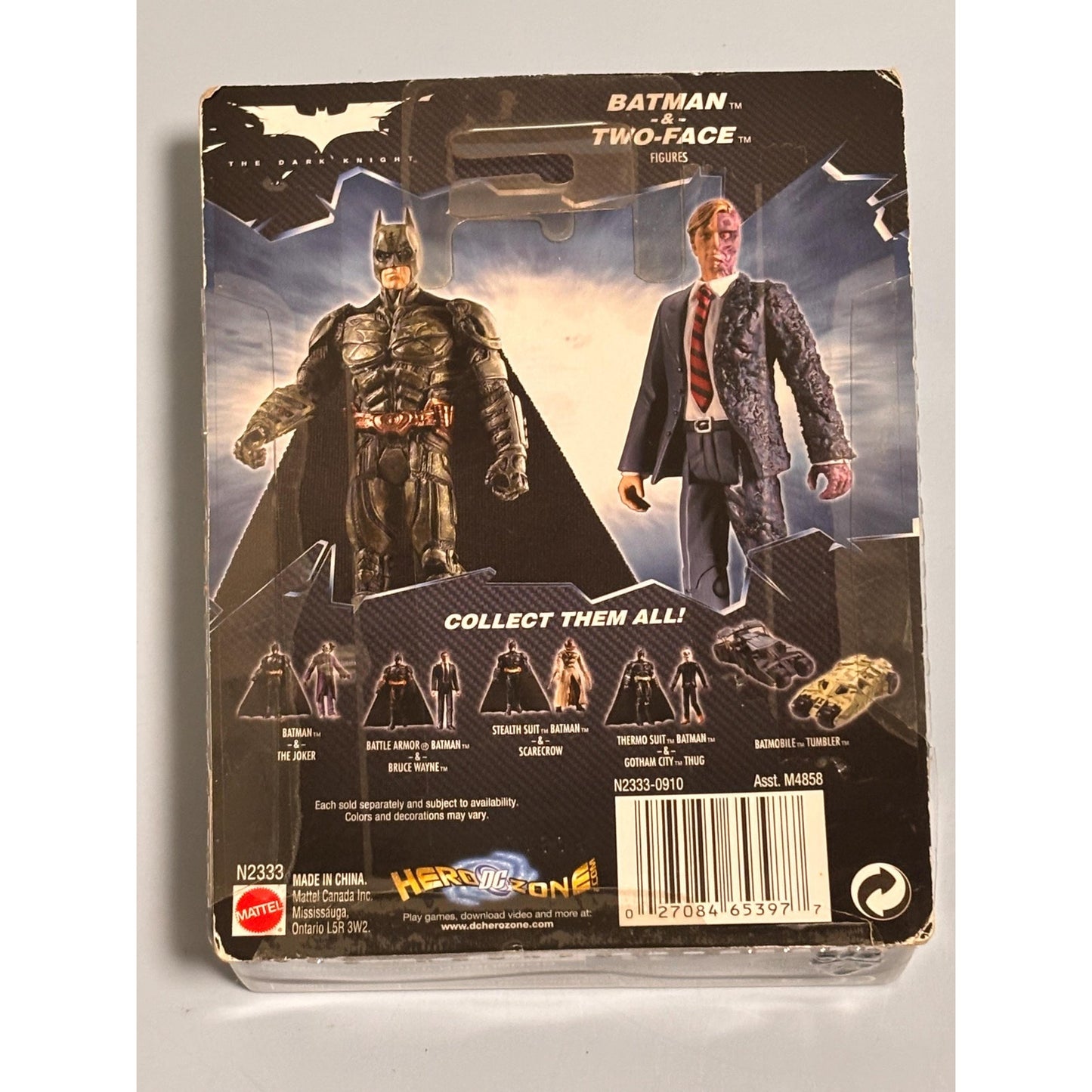Batman The Dark Knight Action Figure 2 Pack Two Face Harvey Dent DC Mattel