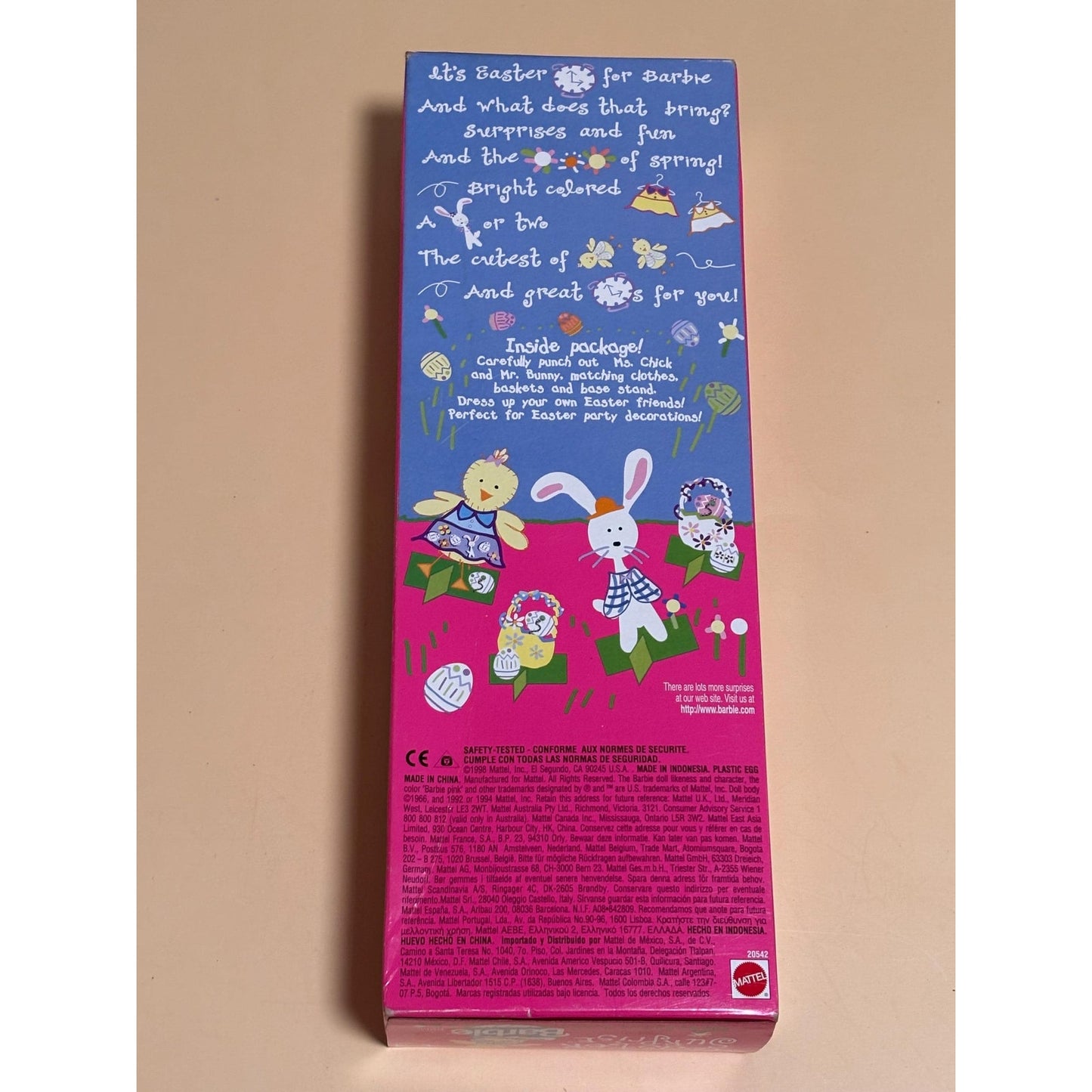 1998 Easter Surprise Barbie Special Edition w/Surprises inside egg MIB 20542