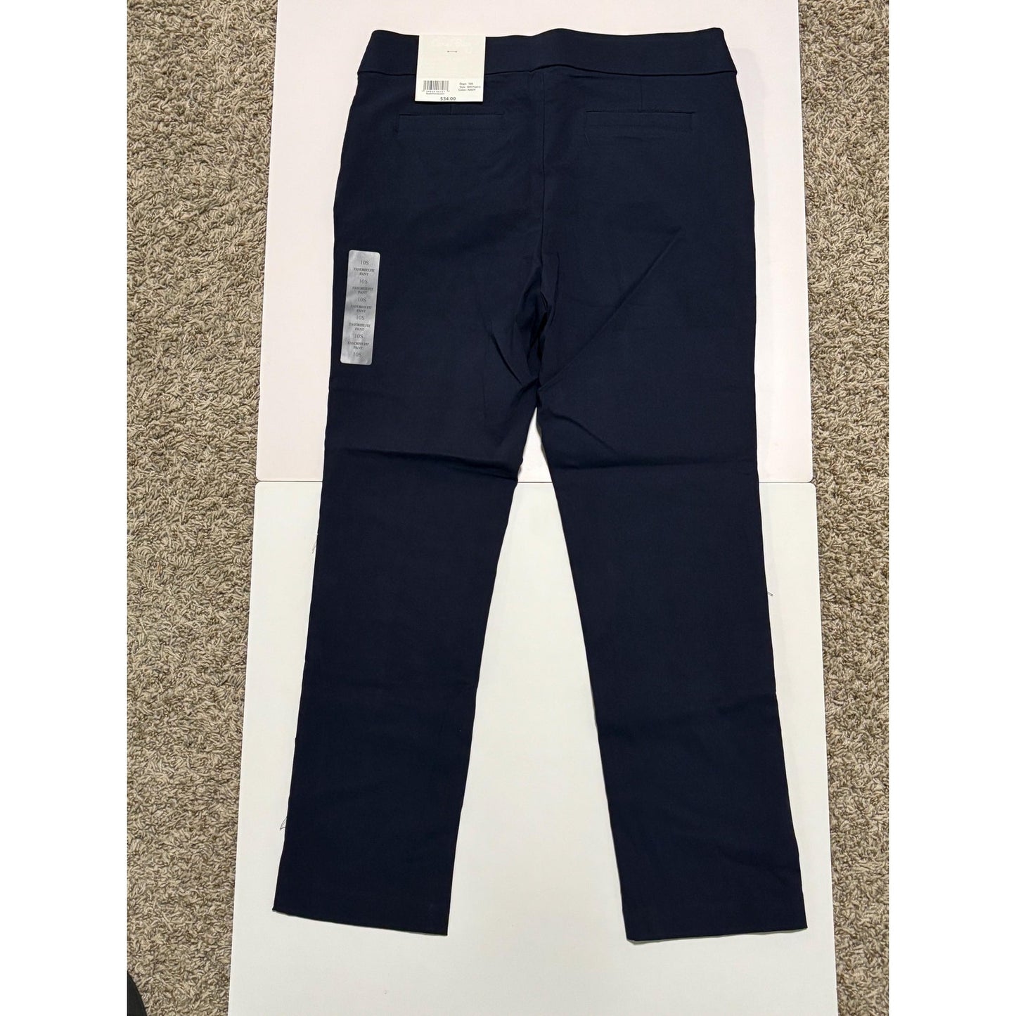 Coral Bay Woman’s Navy Blue Stretch Pants Size 10S NWT