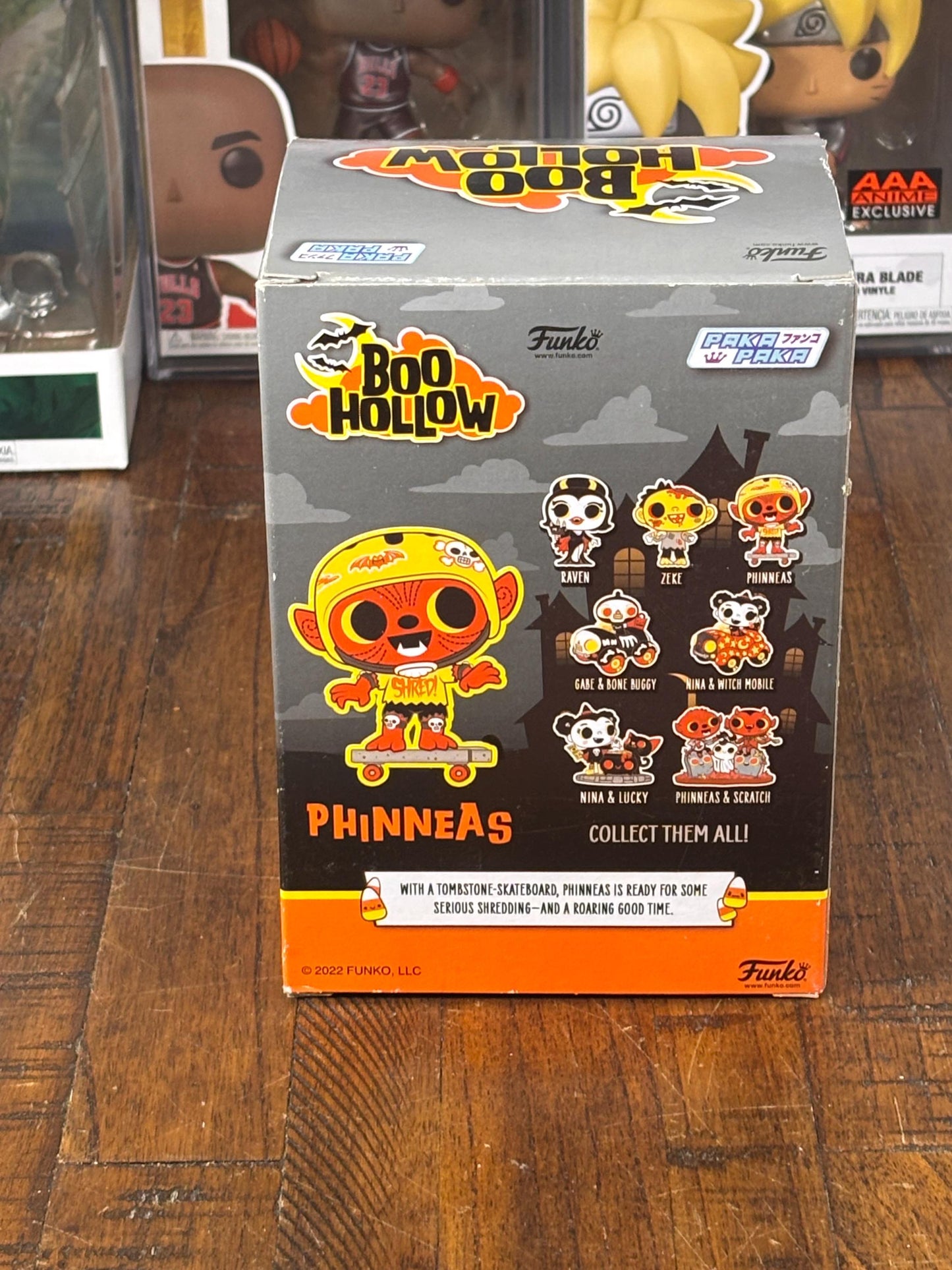 Funko Paka Paka Vinyl Figure: Boo Hollow - Phinneas Skateboard Halloween New