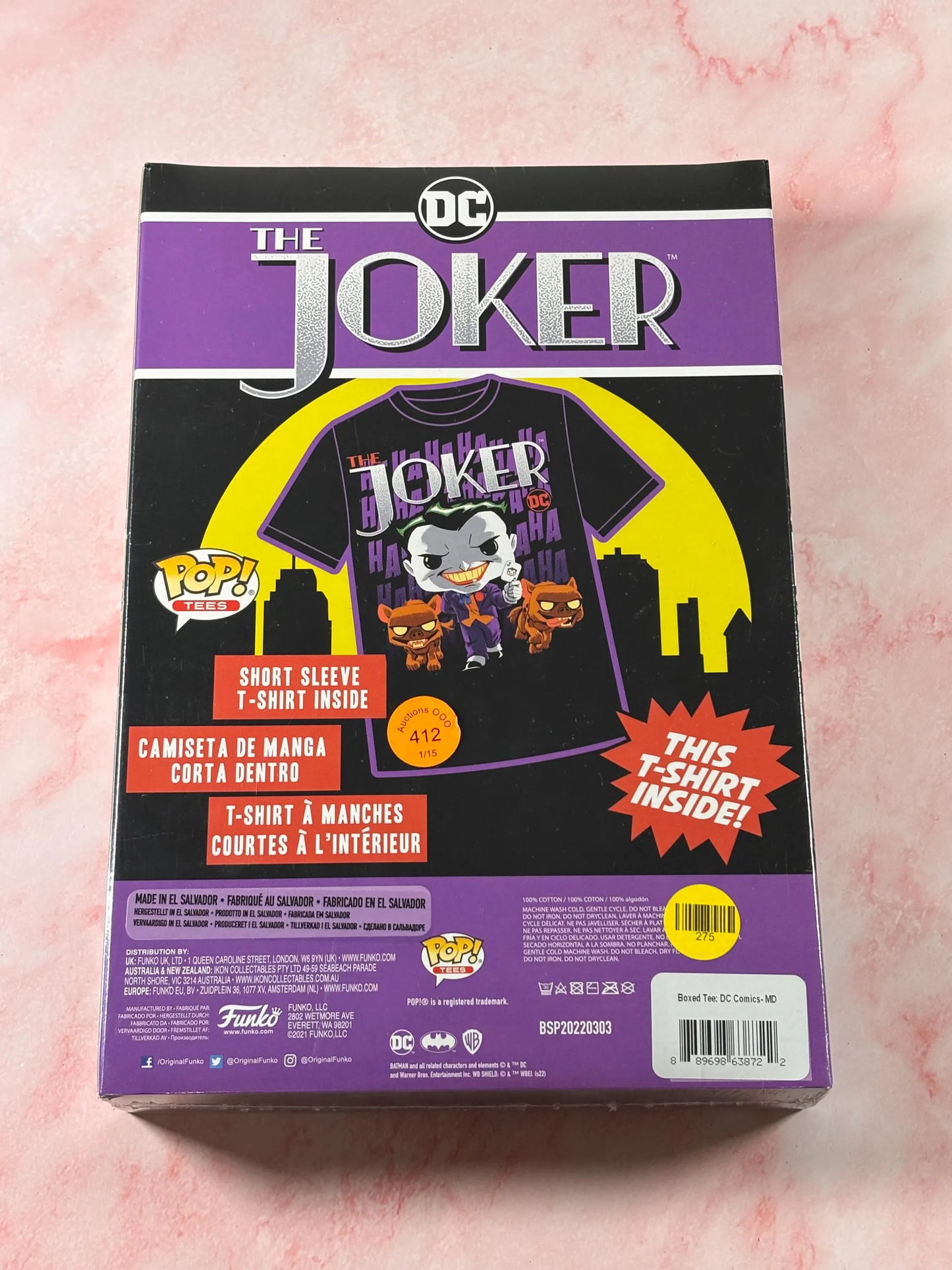 Funko POP! TEES DC Batman The Joker Tee Shirt Adult Size Medium M New