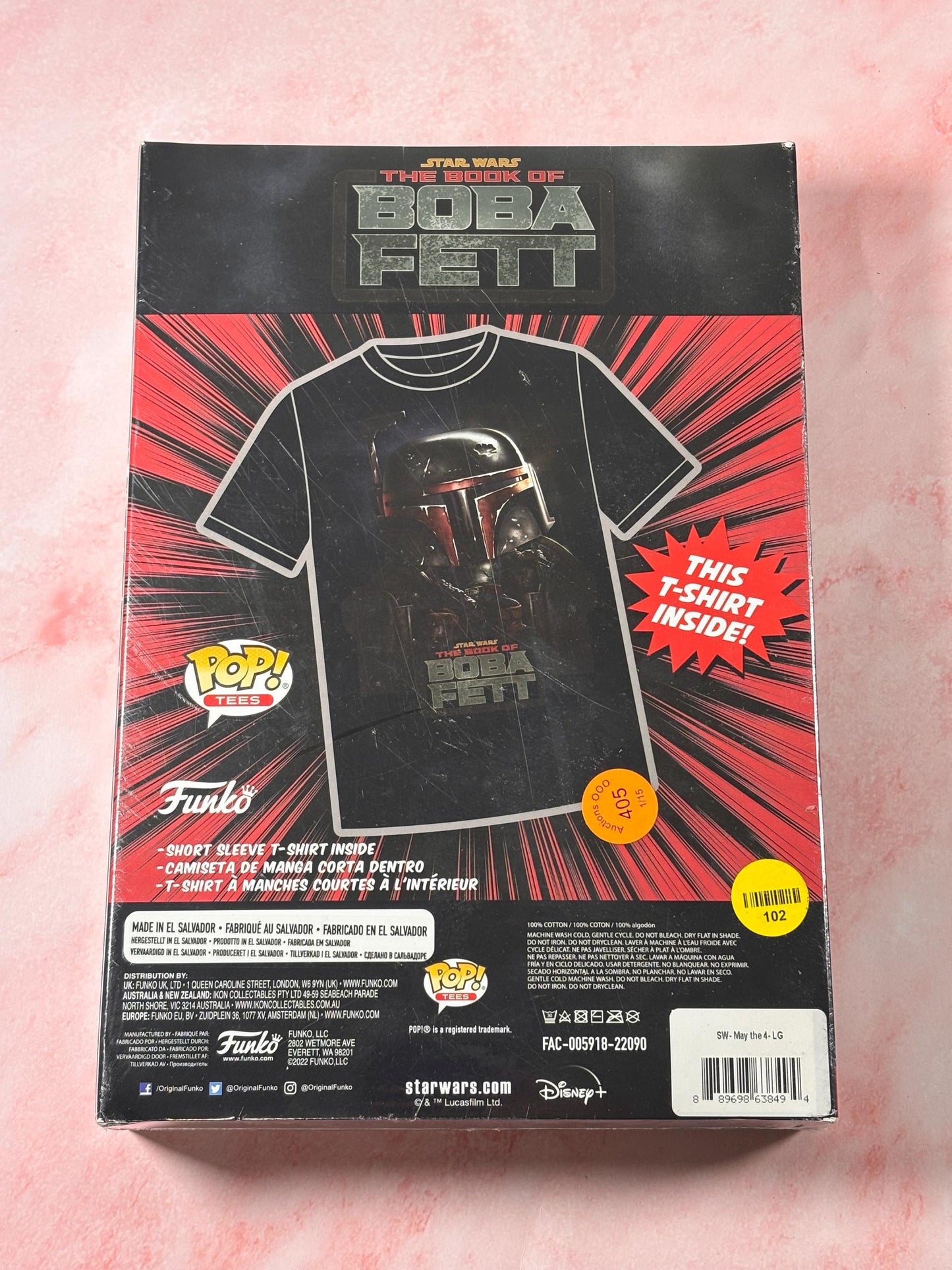 Funko Pop Tees Star Wars The Book Of Boba Fett Unisex Shirt size L Large