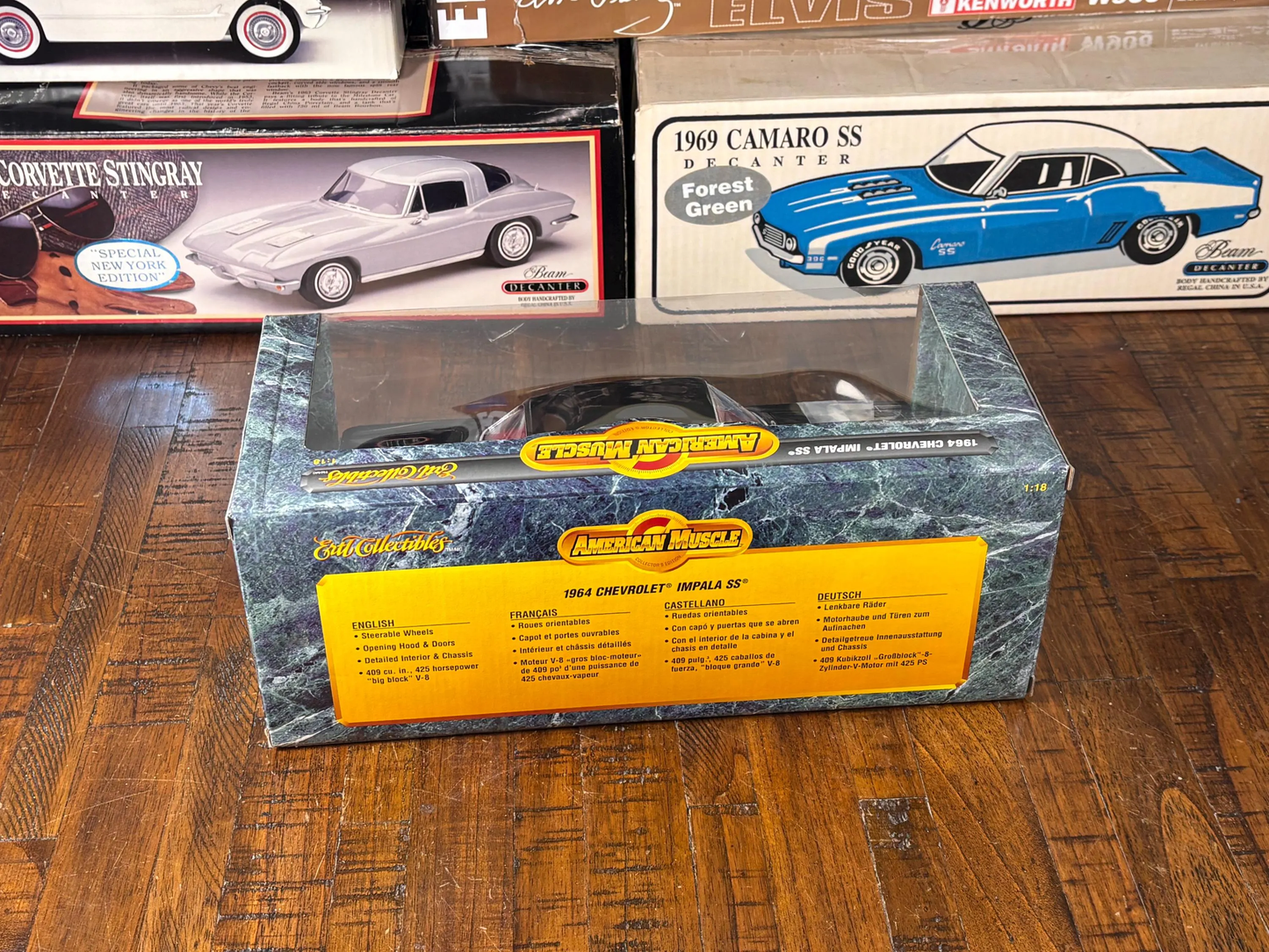 ERTL American Muscle 1:18 1964 Black Chevrolet Impala SS Die-Cast Model New