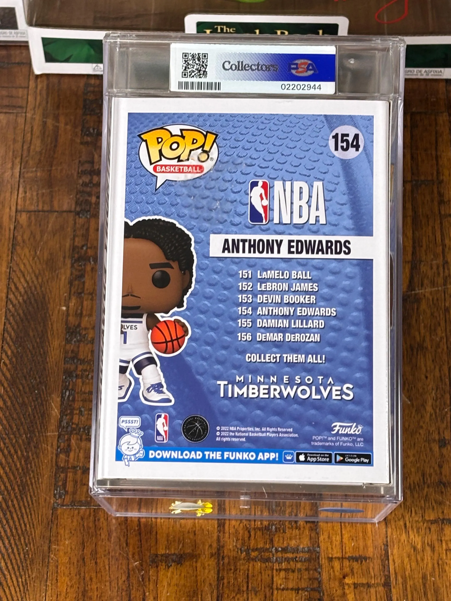 Funko Pop! Vinyl: Minnesota Timberwolves Anthony Edwards #154 PSA 9 Mint NBA Basketball