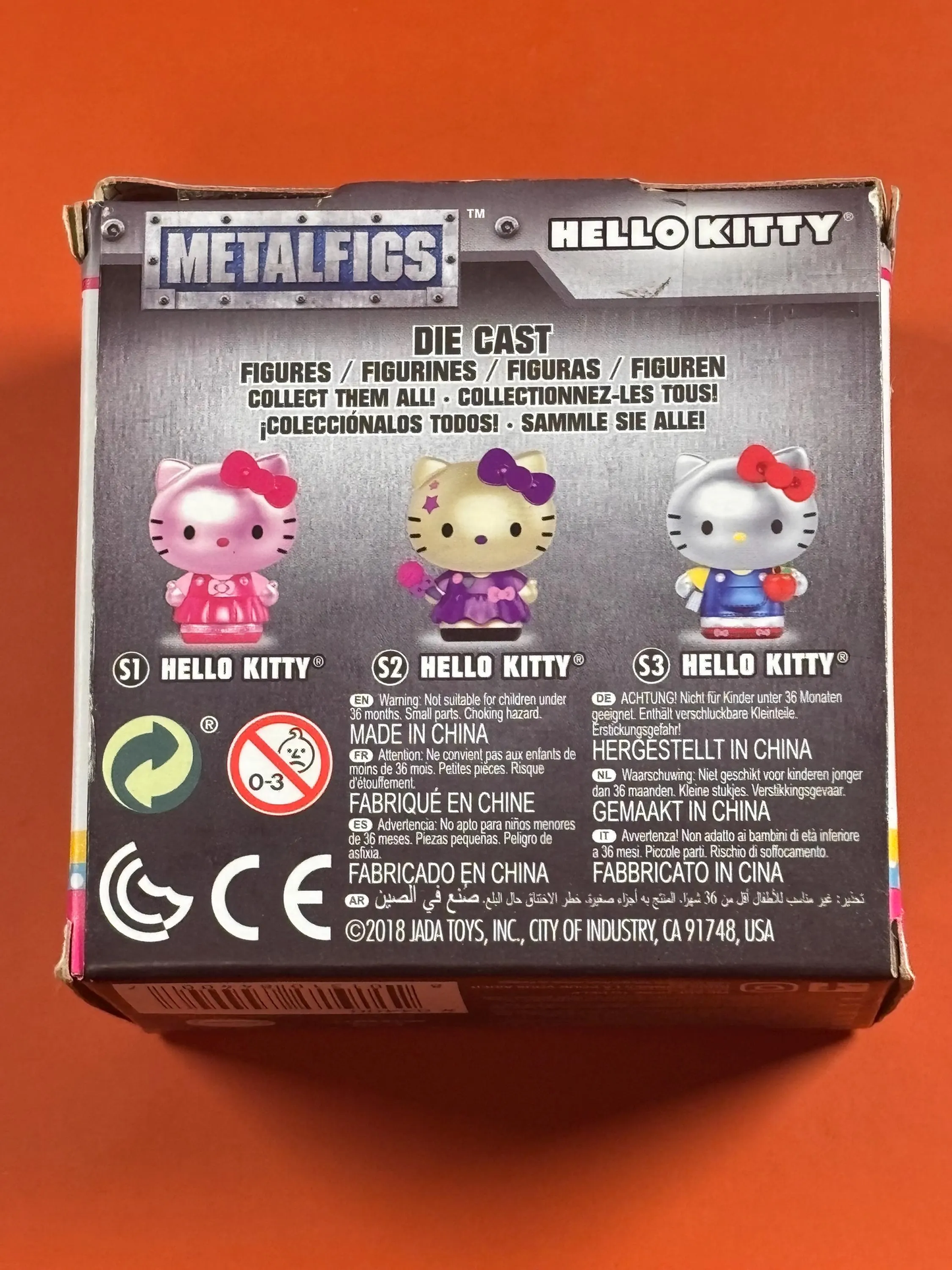 Hello Kitty Sanrio Metal figs 2.5" Silver Blue Jumper 2023 Jada Die-Cast New #53