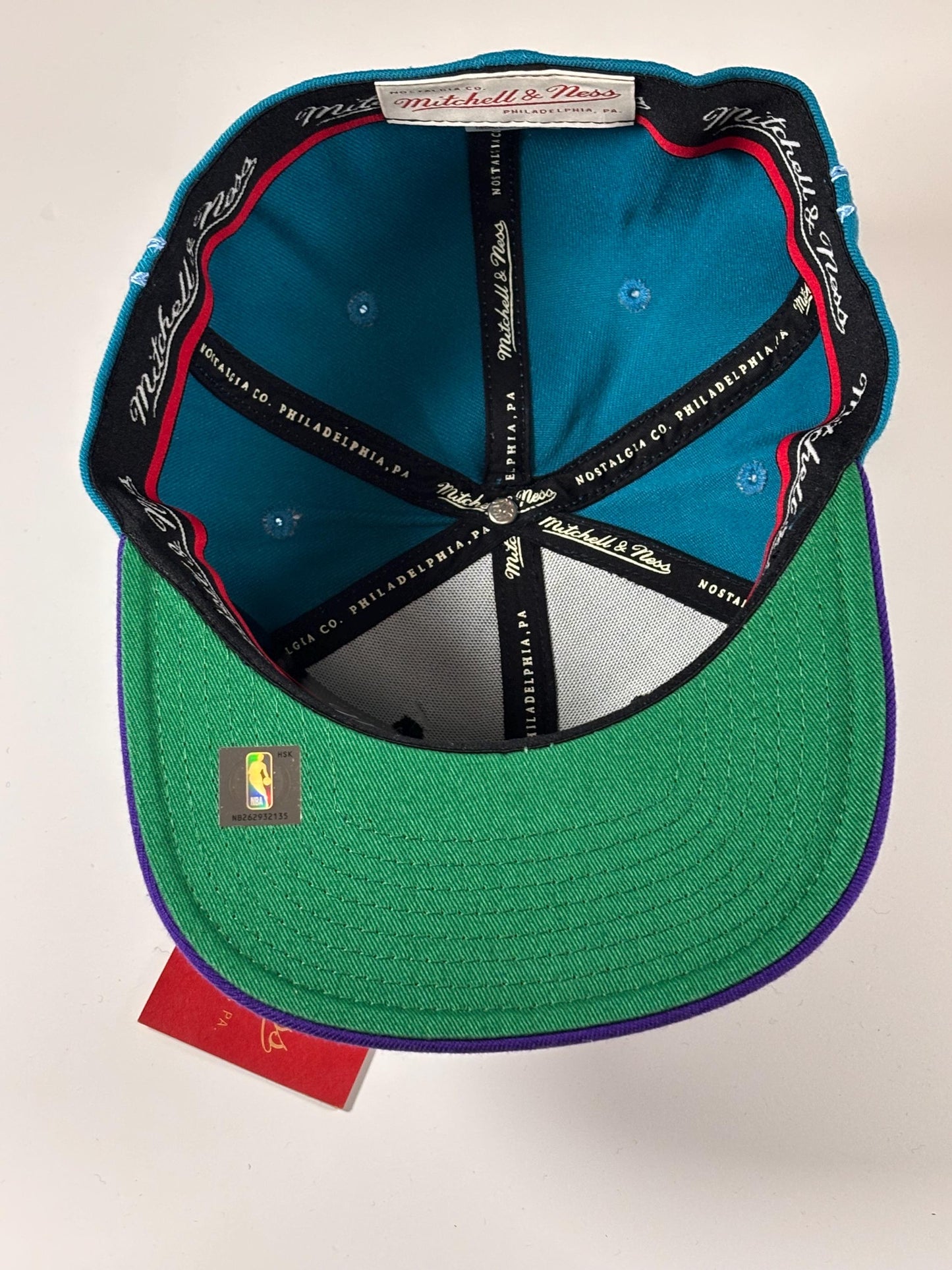 Mitchell & Ness Utah Jazz Double Soutache Stretch Fitted Hardwood Classics New
