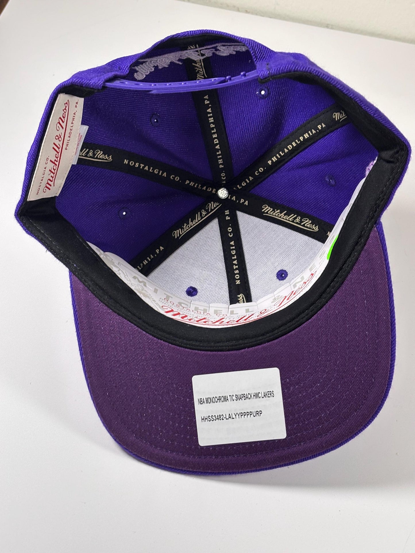 Mitchell & Ness LA Los Angeles Lakers 1987 Finals Monochromatic Purple Snapback New