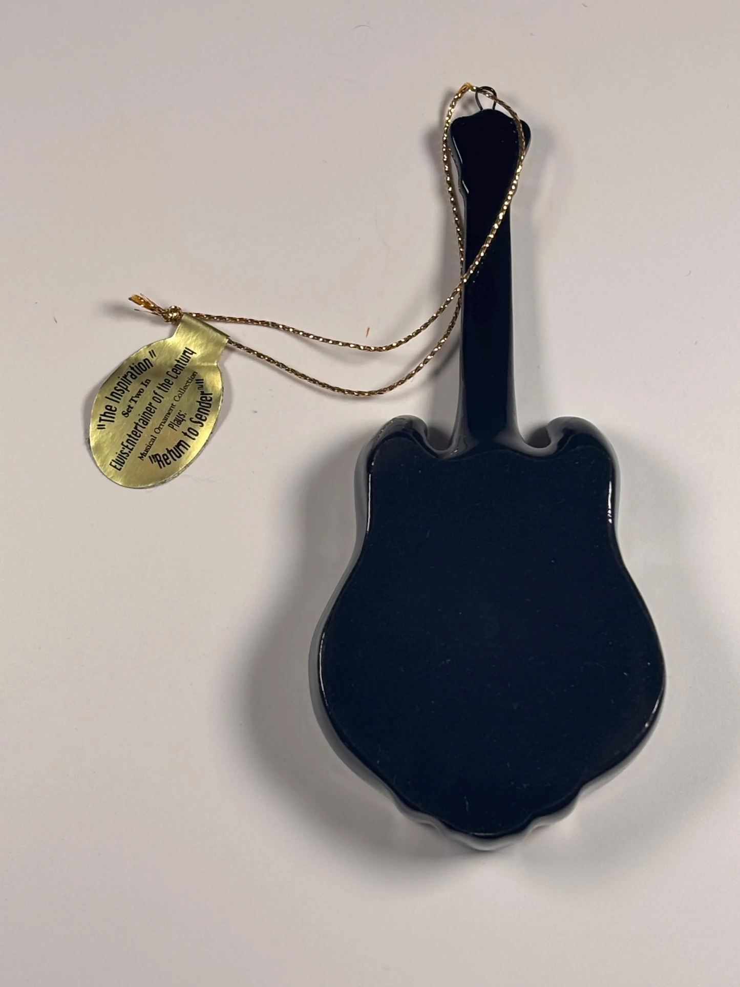 Bradford Exchange Elvis Presley Porcelain Guitar Ornament 2001 Inspiration