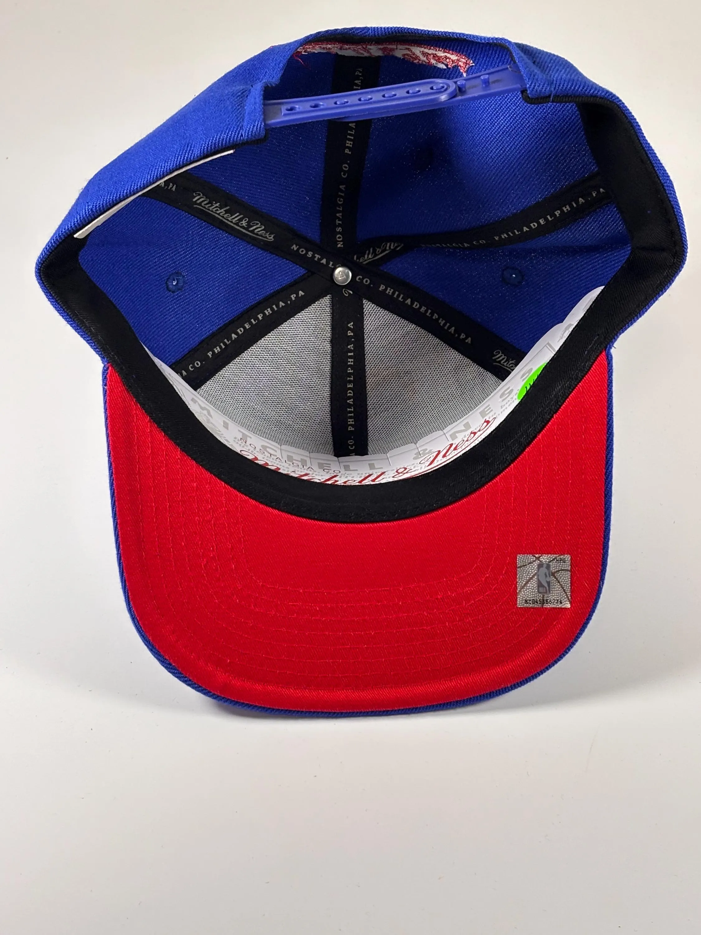 Mitchell & Ness NBA Blue Snapback Denver Nuggets Splash Paint Number HWC Hat New