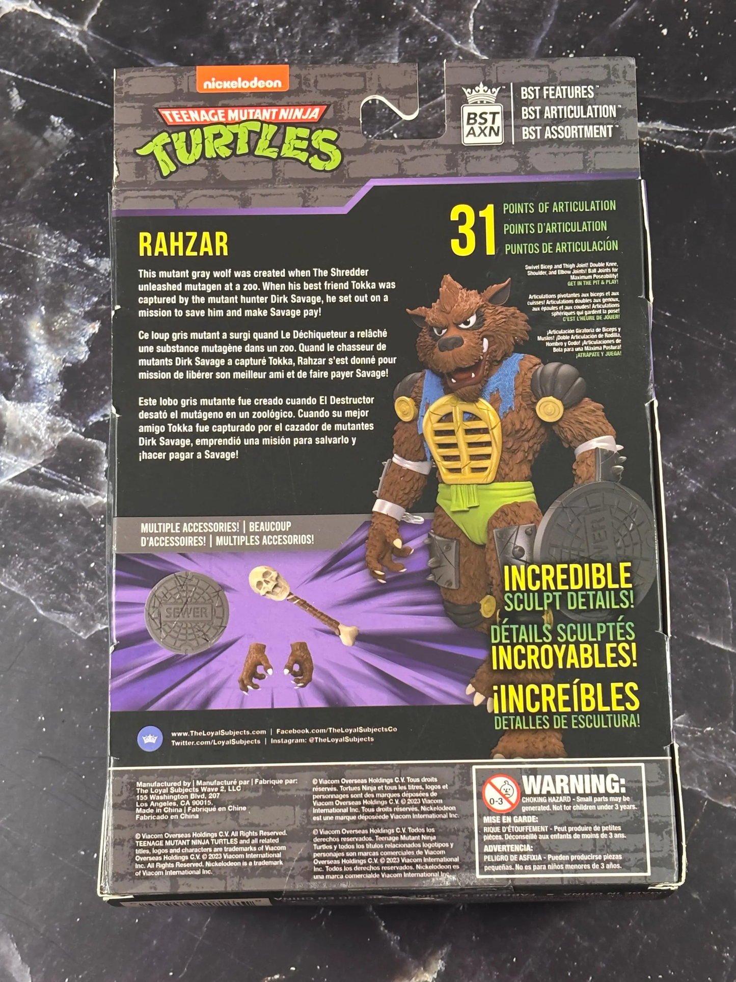 Rahzar TMNT Teenage Mutant Ninja Turtles BST AXN Limited Edition 6 Inch Action Figure Collector Card New