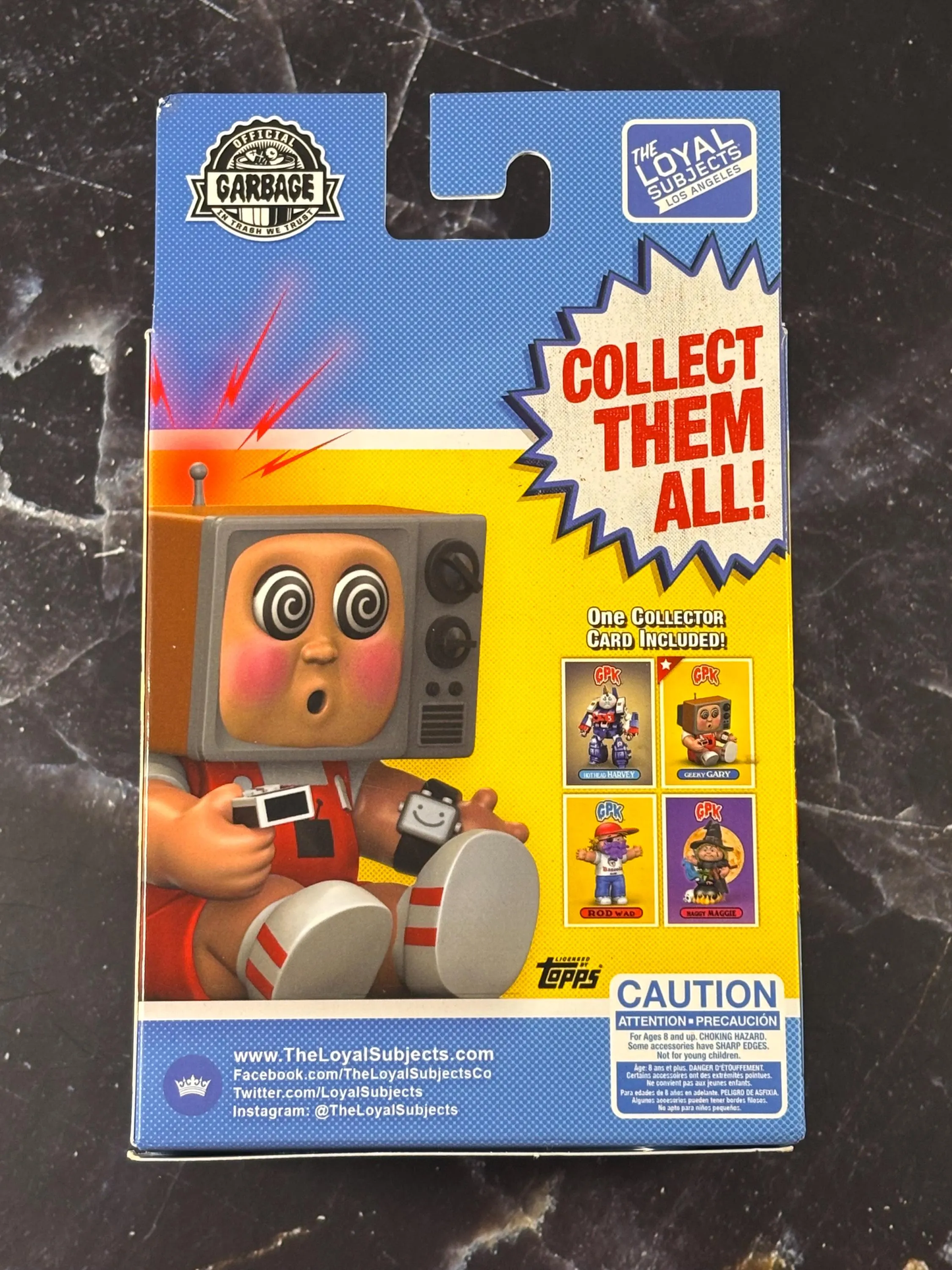Topps Garbage Pail Kids GPK Figure Geeky Gary Loyal Subjects Collection w/ Card Vinyl Figure New