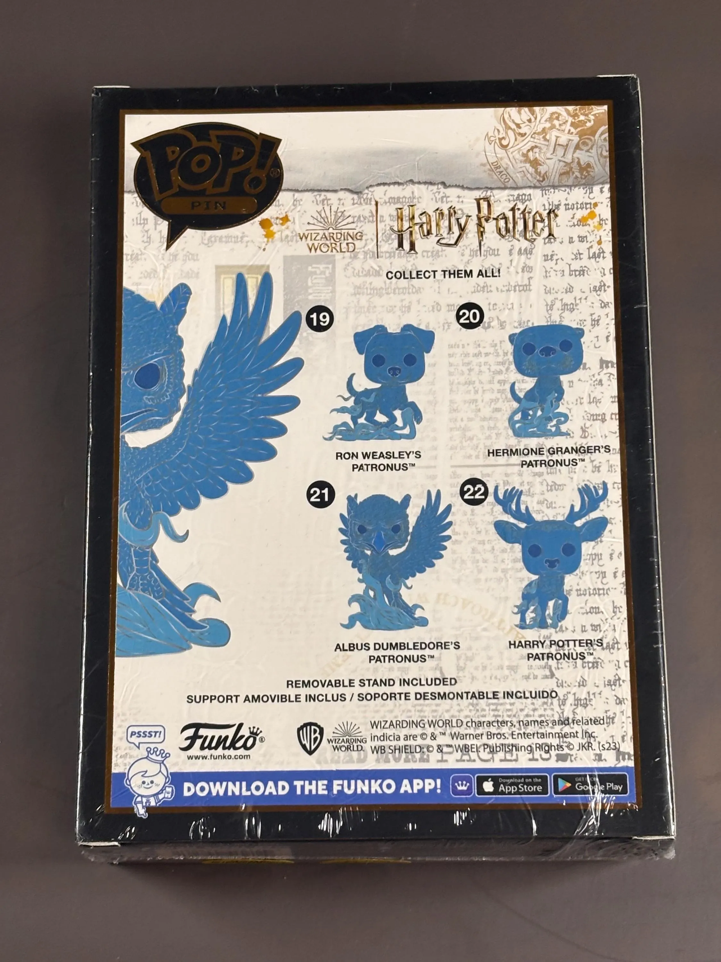 New Funko Collectible Harry Potter Albus Dumbledore's Patronus Pop! Enamel Pin