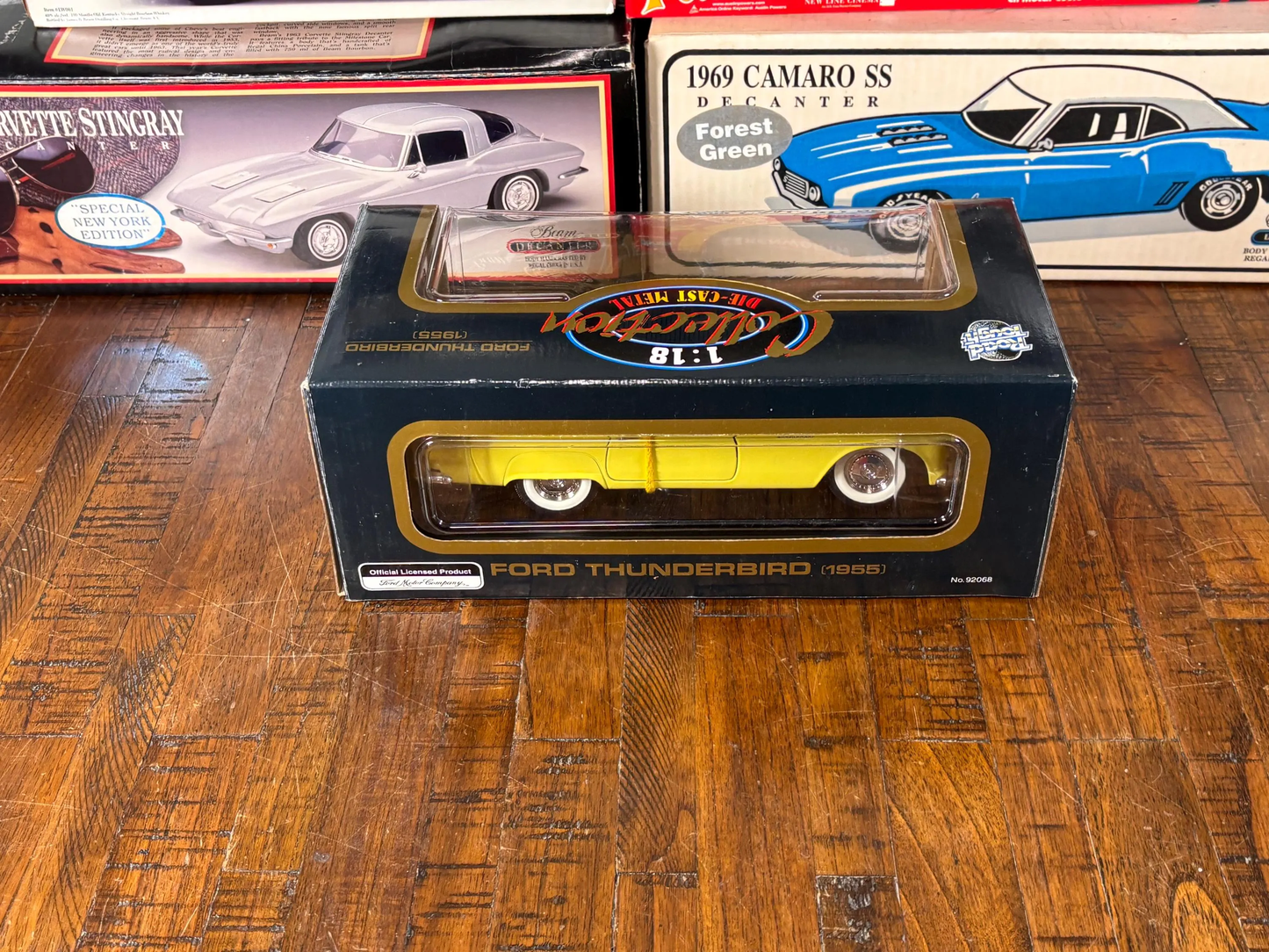 Road Tough 1955 Ford Thunderbird Convertible Yellow 1/18 Scale Diecast Car