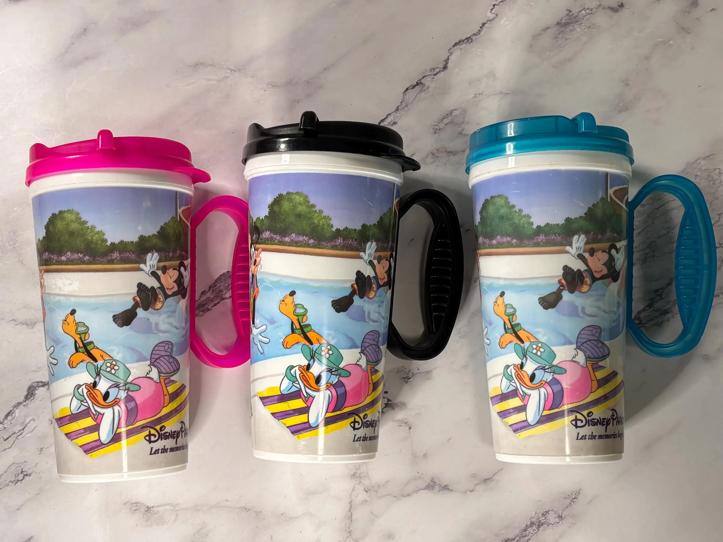 Lot of 3 Walt Disney Parks World Resort Let the Memories Begin Suvinior Cup