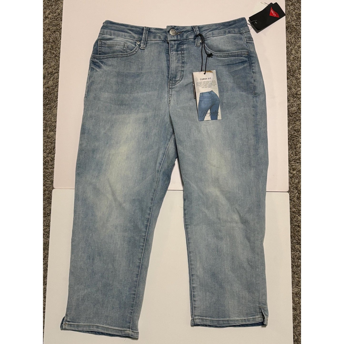 Royalty For Me Women's Curvy Fit Lycra Stretch Blue Jeans Size 10 NWT