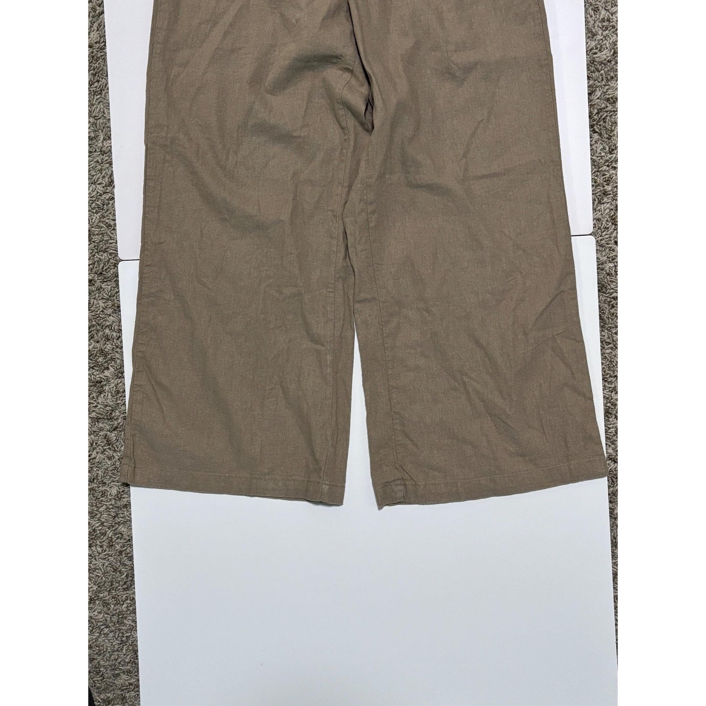 Indigo Rein Pants Womens Beige Wide Leg Loungers Slacks Medium M NWT