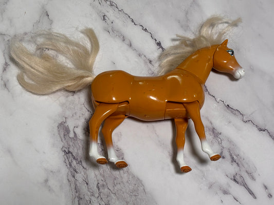 Vintage 1997 Mattel Barbie Walking Brown Horse Movable Legs Works 7" inches