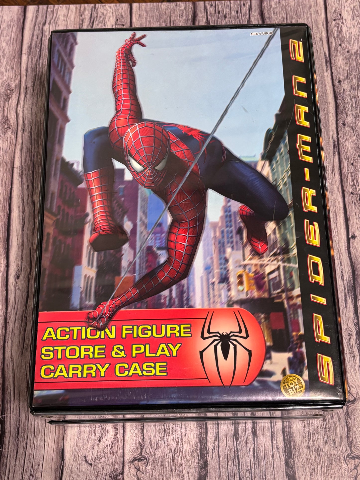 Vintage Spider Man 2 Action Figure Store & Play Carry Case 2004 Toy Biz 14x10x6
