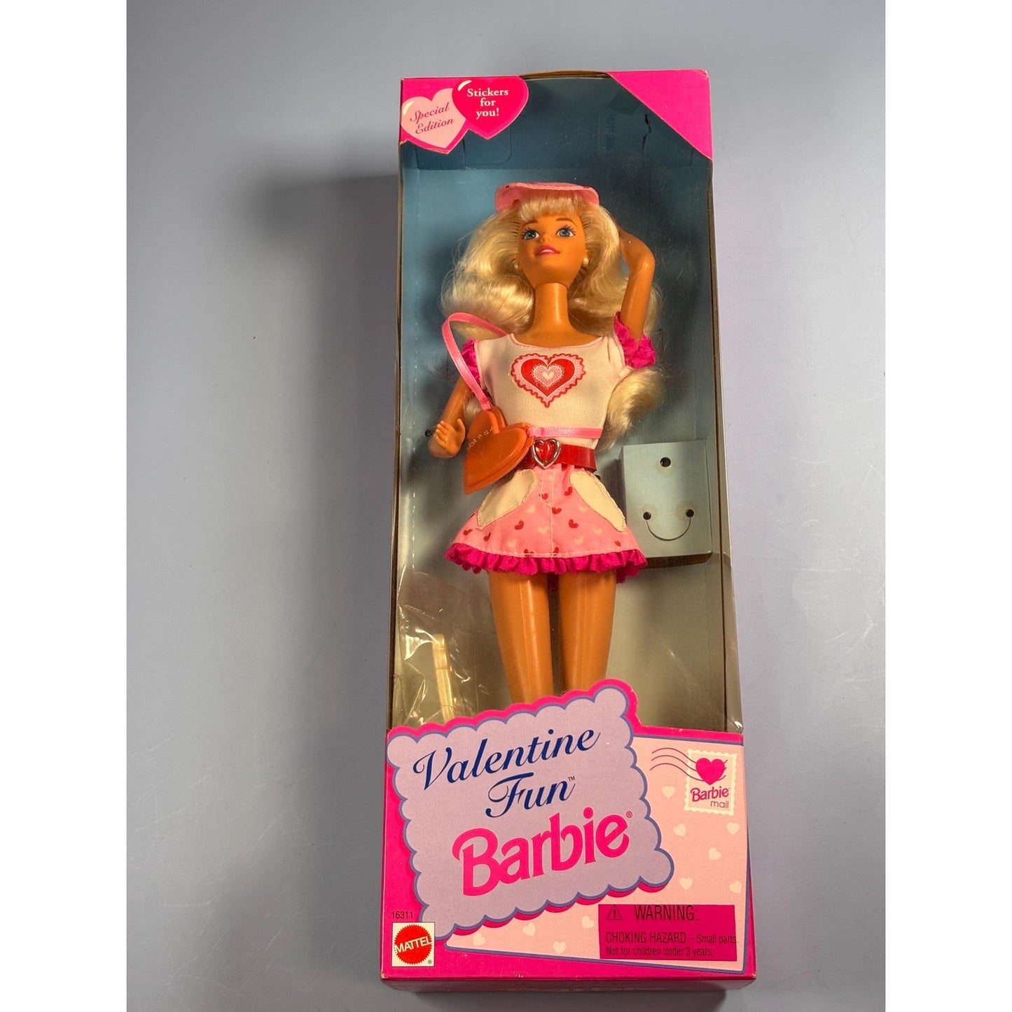 1996 Valentine Fun Barbie Vintage Pink Box Mattel Special Edition# 16311 New