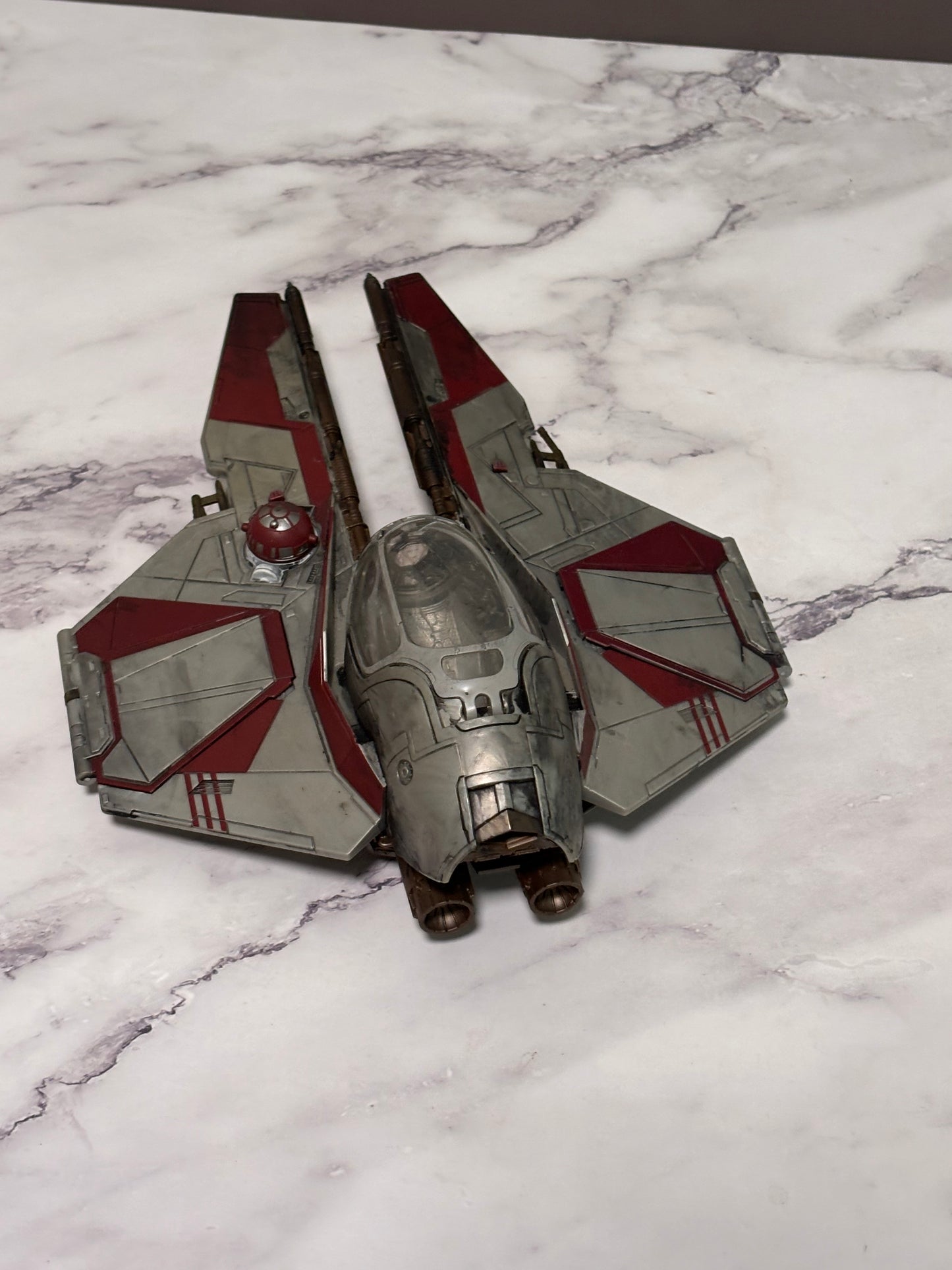 Obi-Wan's Jedi Starfighter STAR WARS Saga Legends 2012 Hasbro 10"  Ship Vehicle Power