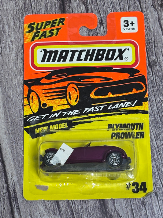 Matchbox  Prowler  1995 Super FastDiecast Car #34 Purple 1:64 New Diecast