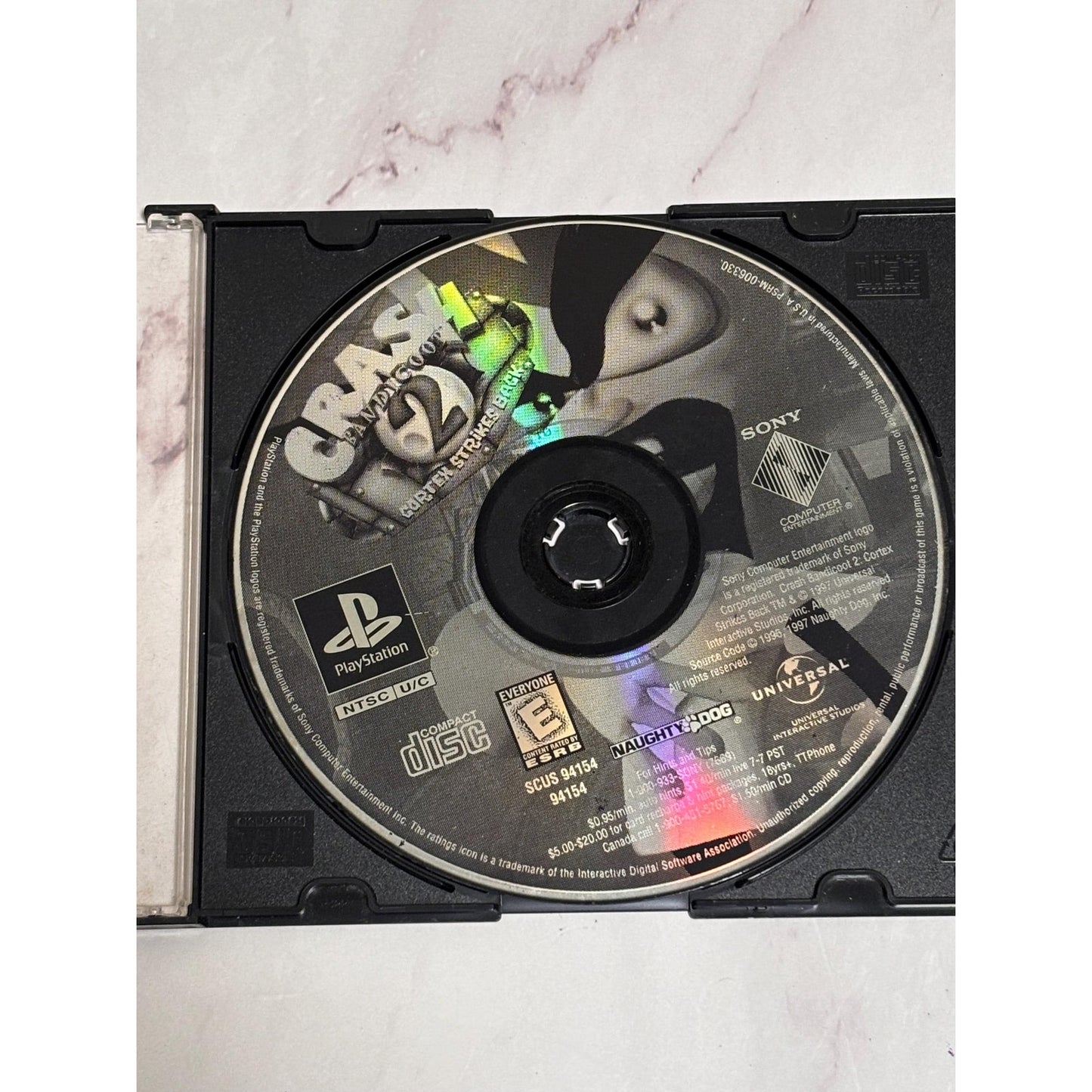 Crash Bandicoot 2: Cortex Strikes Back (Sony PlayStation 1, PS1) Game Disc Only