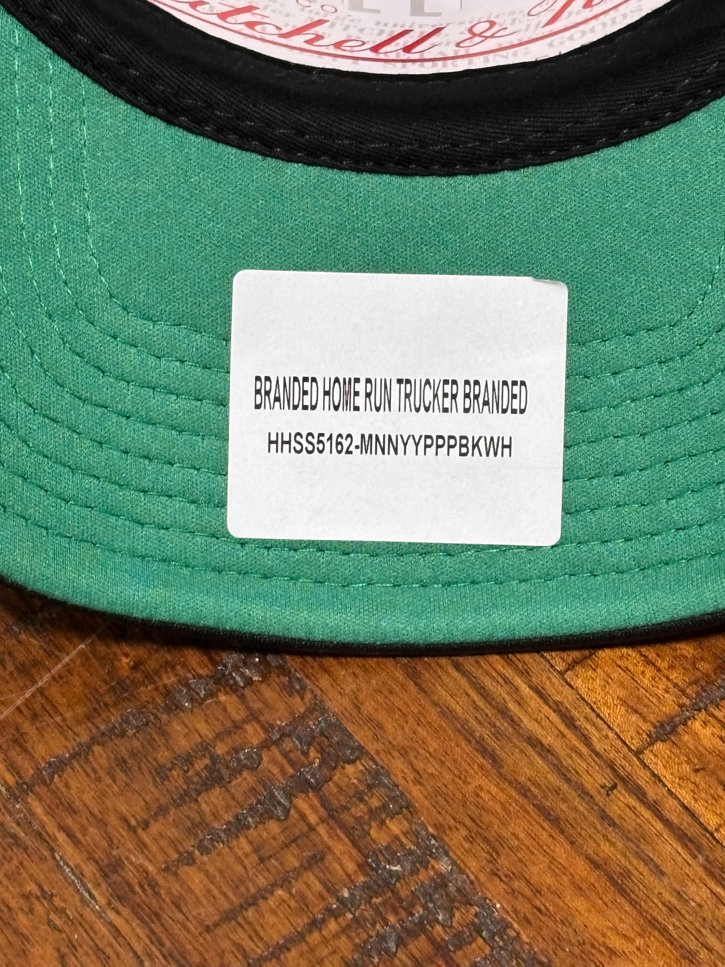 Mitchell & Ness Branded Home Run Baseball Vintage Snapback Adjustable Mesh Trucker Hat Fit Cap Black White Cream New