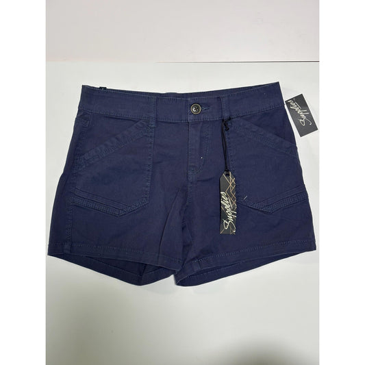 Supplies by UnionBay Womens Alix Twill Shorts Vintage Indigo Size 6 NWT