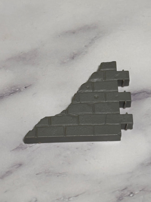 GI Joe 1984 Missile Defense Unit Short Small Brick Wall Block Grey Gray Part