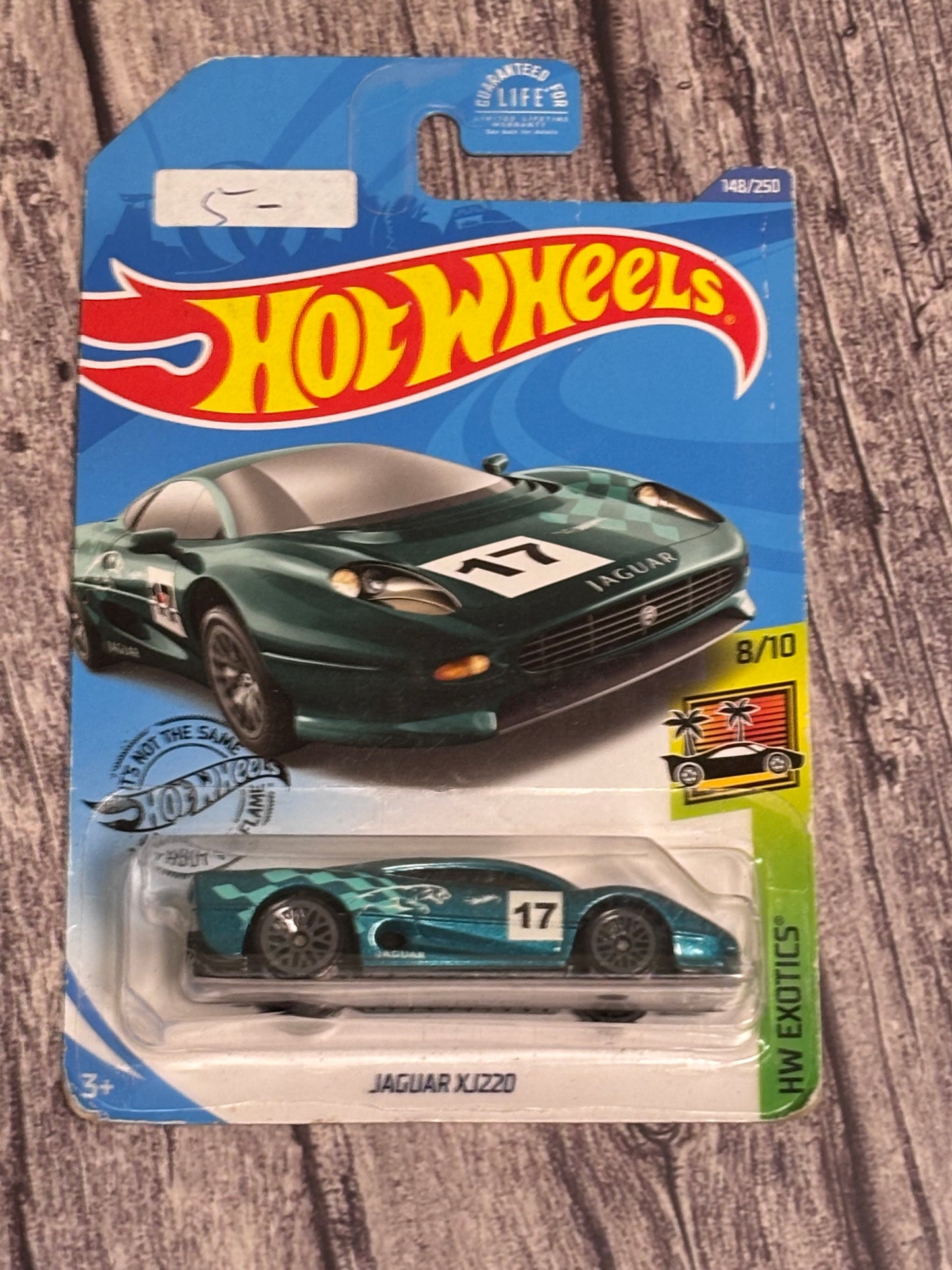 2020 Hot Wheels #148 HW Exotics 8/10 JAGUAR XJ220 Aqua w/Gray Lace Spoke Wheels