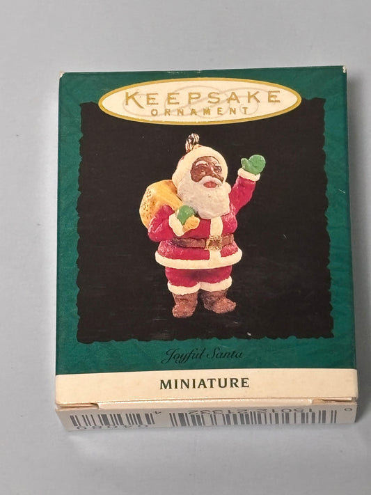 Hallmark Keepsake Ornament Miniature Joyful Santa Claus 1995 Christmas Tree New