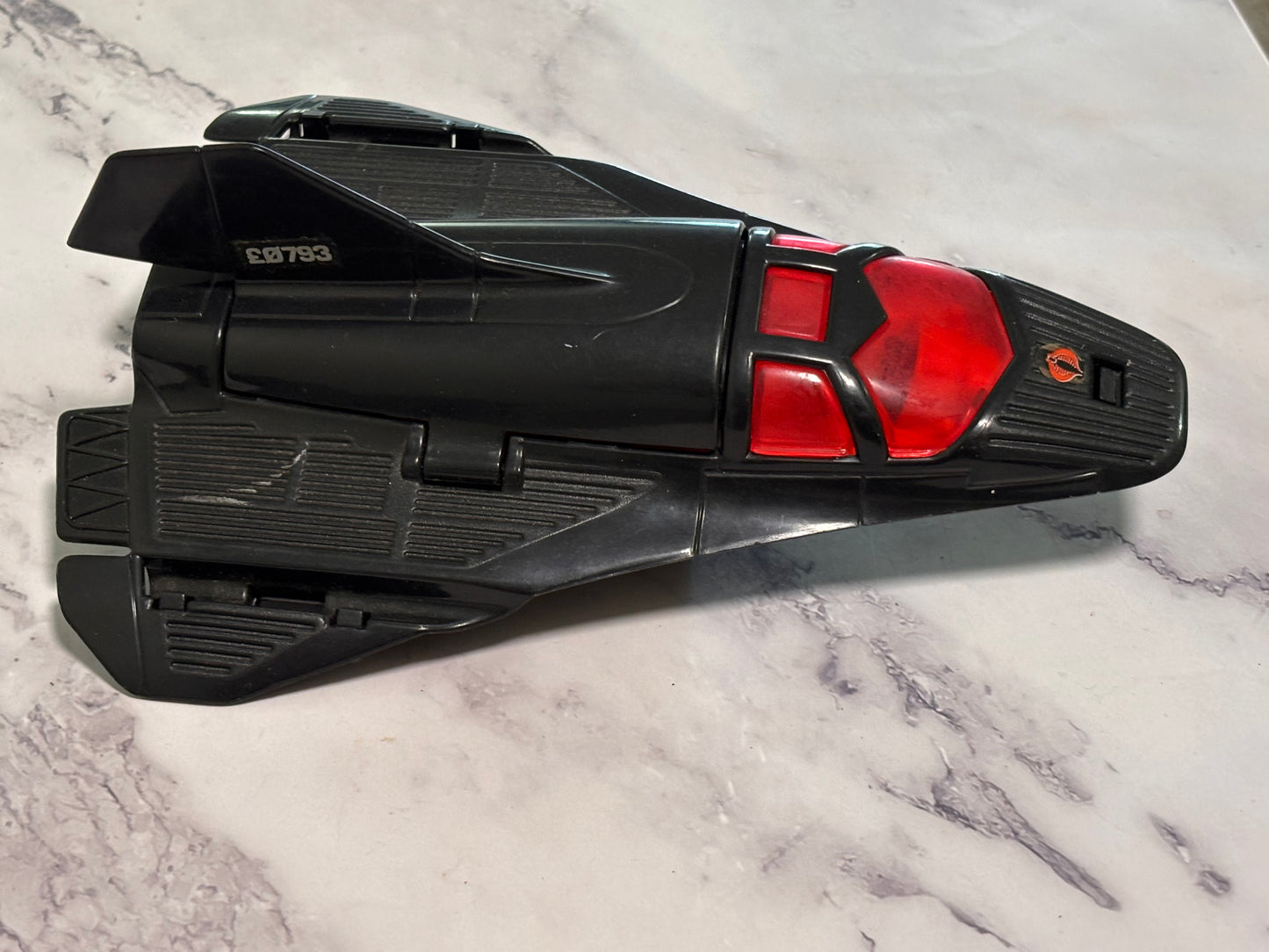 GI Joe Night Raven Recon Drone Jet Plane Vintage 1986 ARAH Vehicle Black Red
