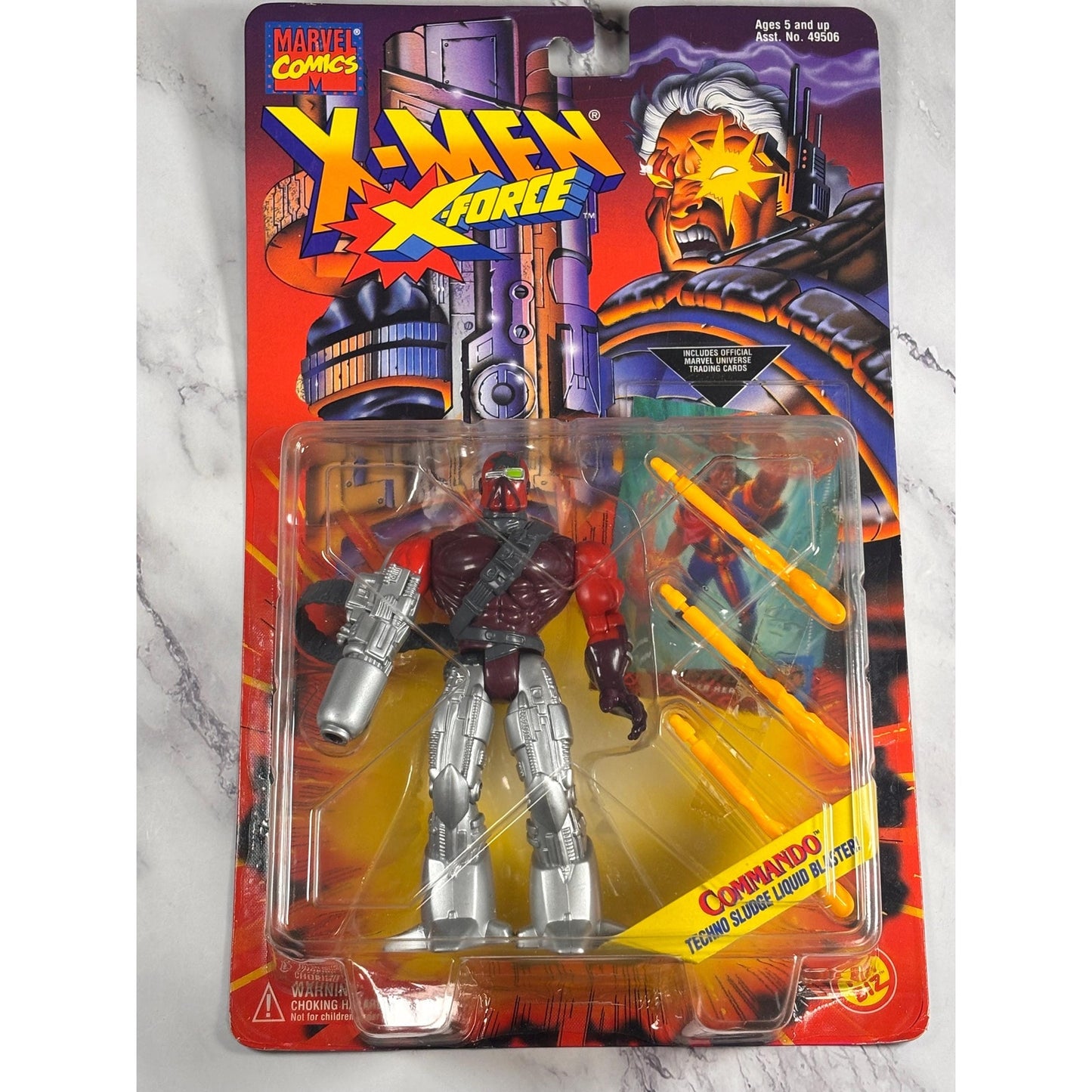 1995 ToyBiz Marvel X-Men X-Force Commando Figure w/Techno Sludge Liquid Blaster