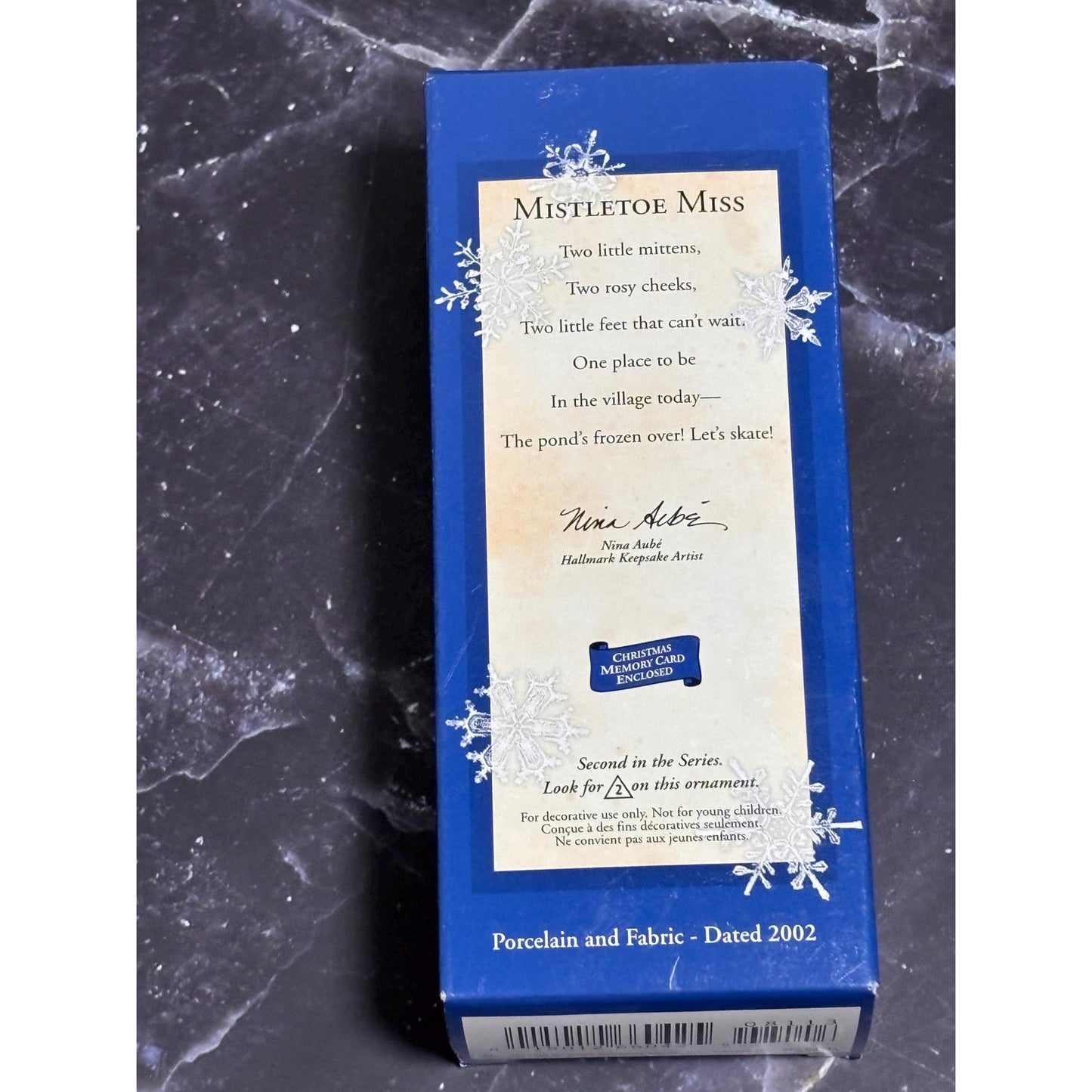 Vintage Hallmark Mistletoe Miss Porcelain Doll 2nd In Series Ornament 2002 New
