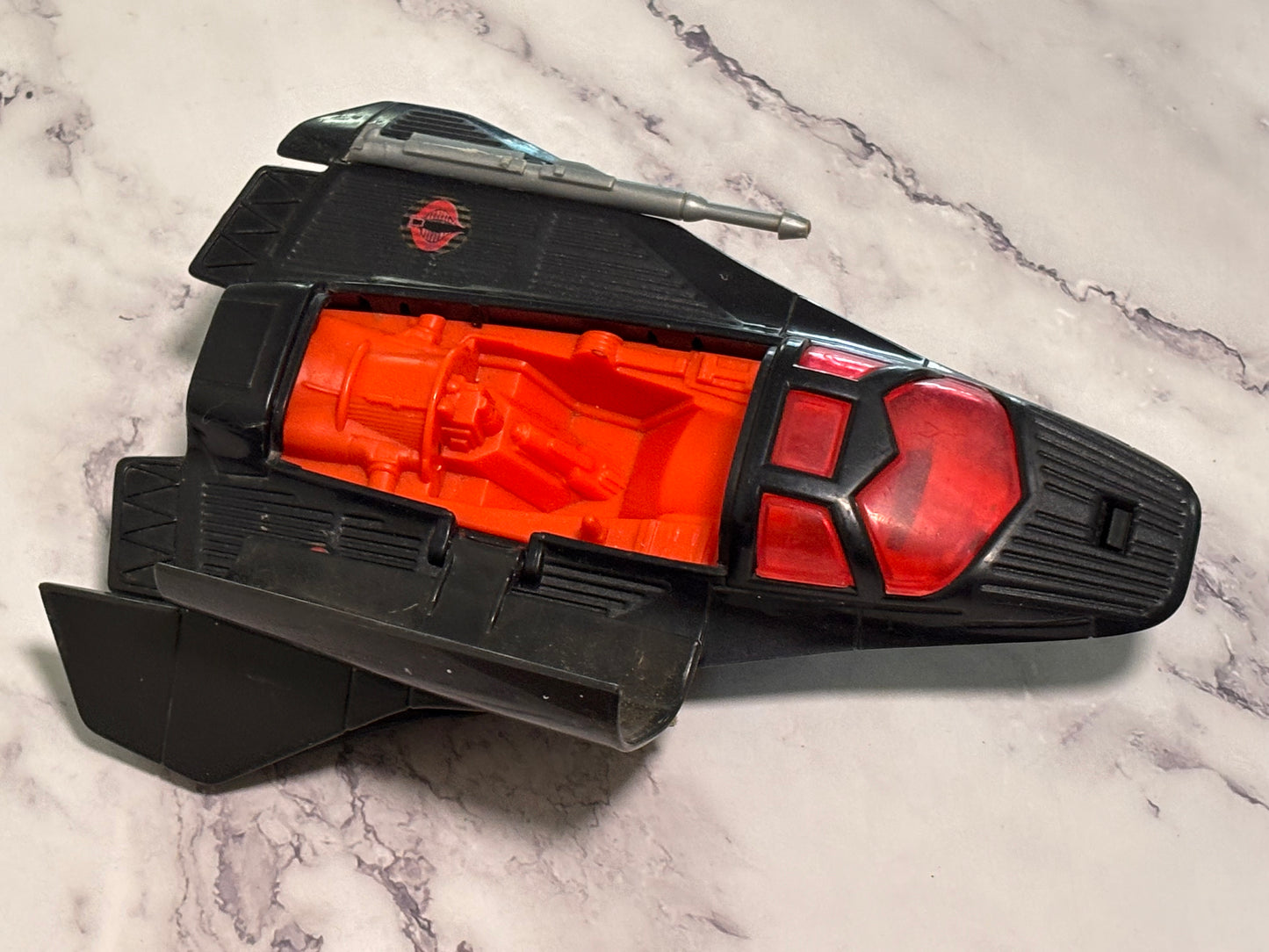 GI Joe Night Raven Recon Drone Jet Plane Vintage 1986 ARAH Vehicle Black Red