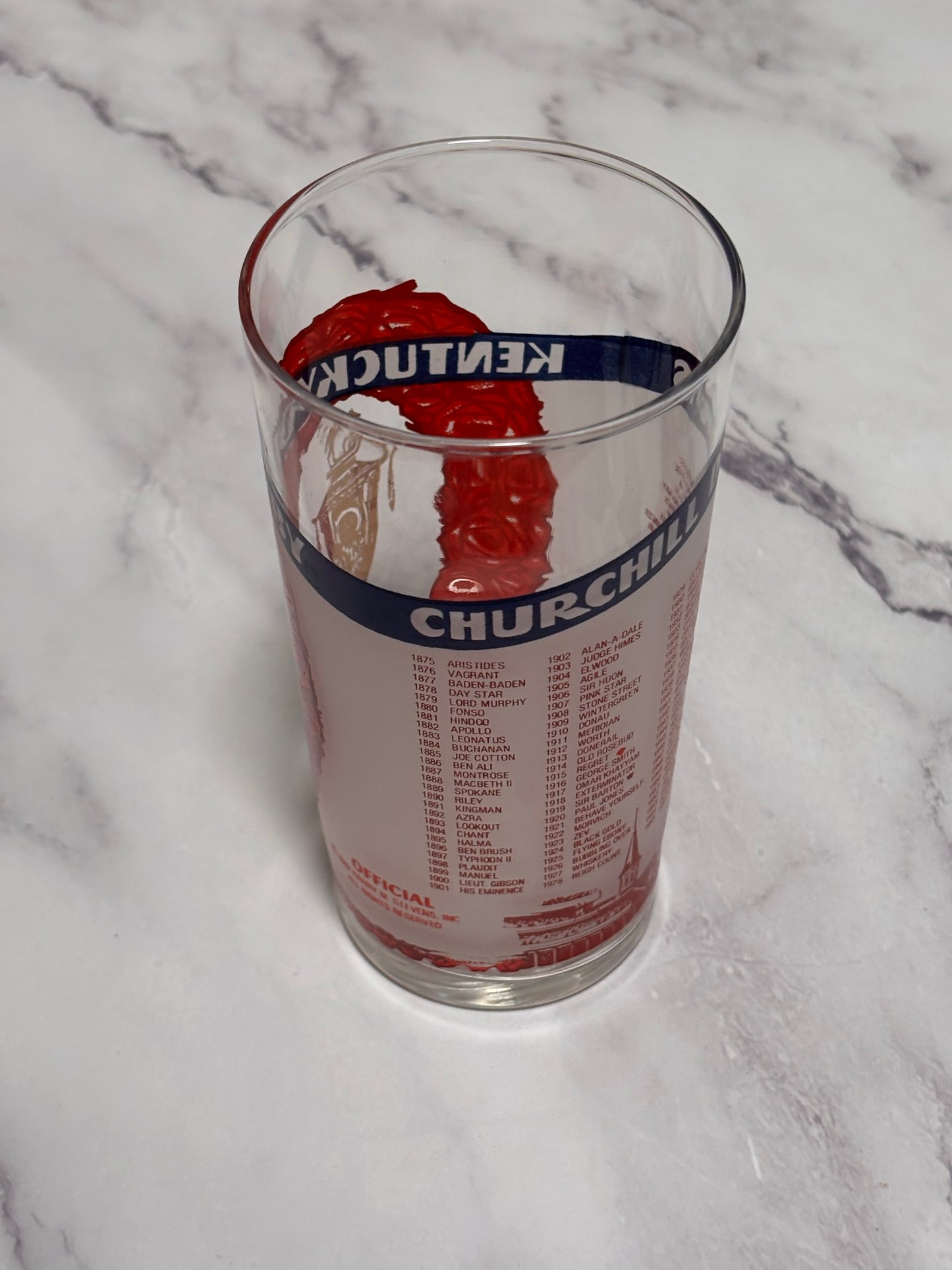 1982 Kentucky Derby Official 108th Churchill Downs Vintage Julep Glass Louisville